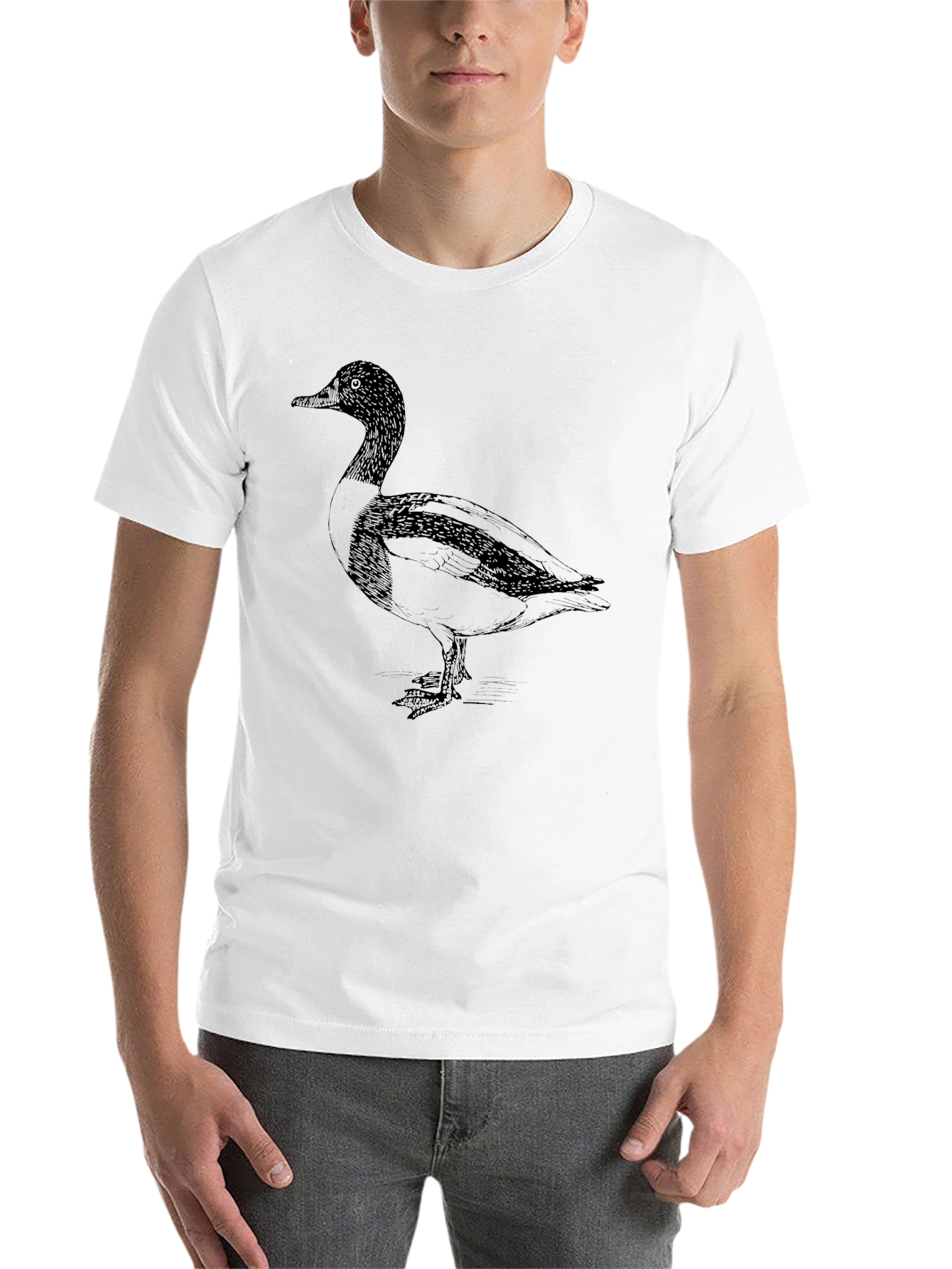 Black Duck Graphic Tee - Black Cotton Casual Shirt view 14