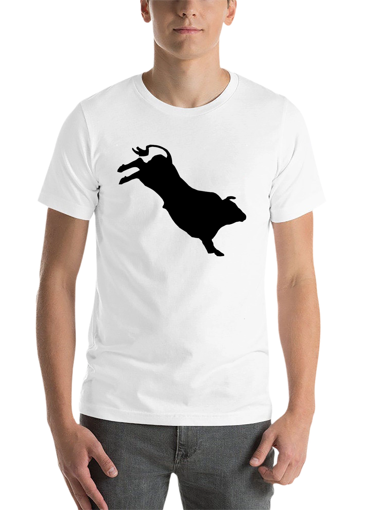 Black Black Bull Silhouette Graphic Tee - Mens view 14
