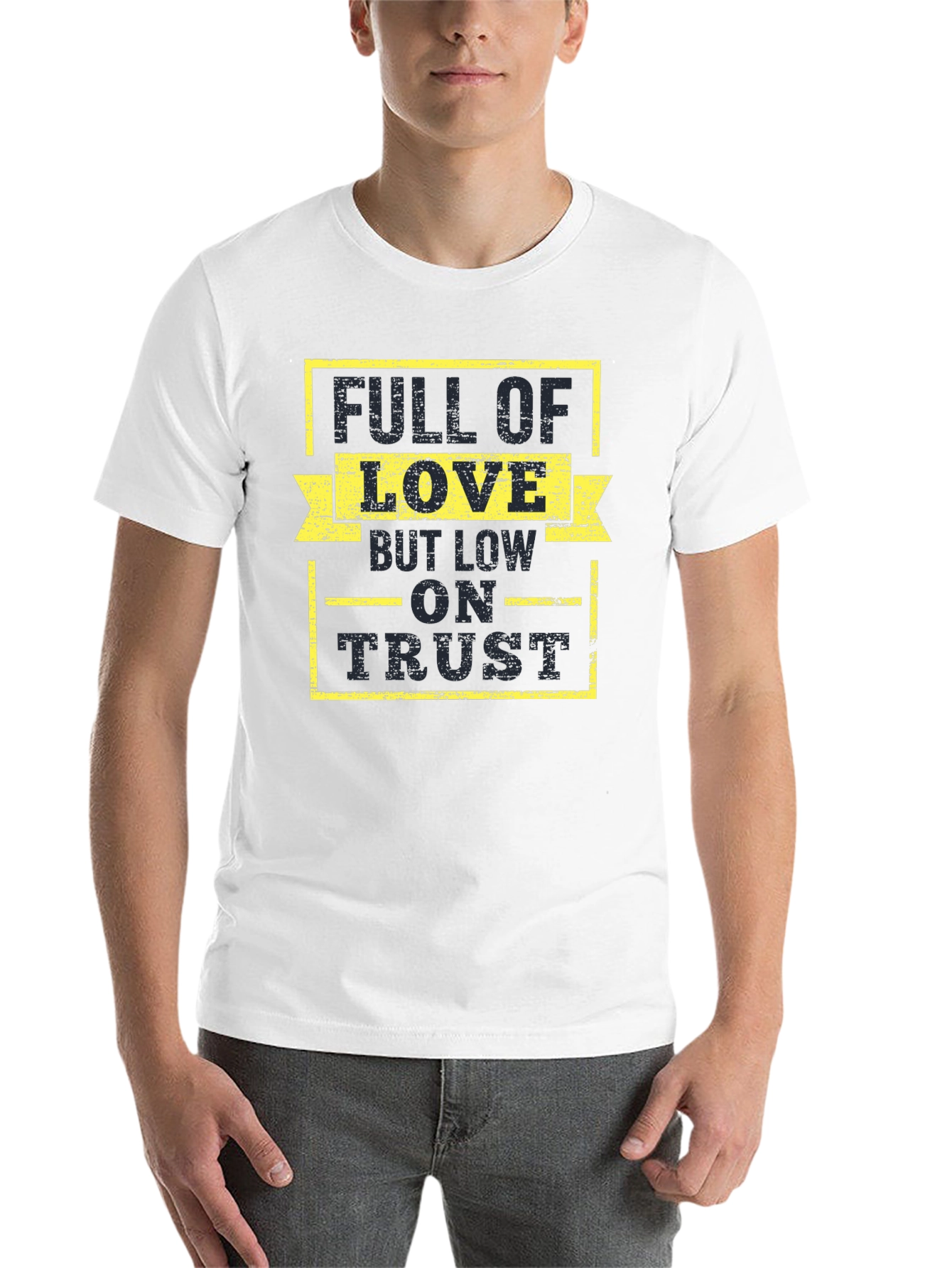 Black Full of Love, Low on Trust Graphic Tee view 14