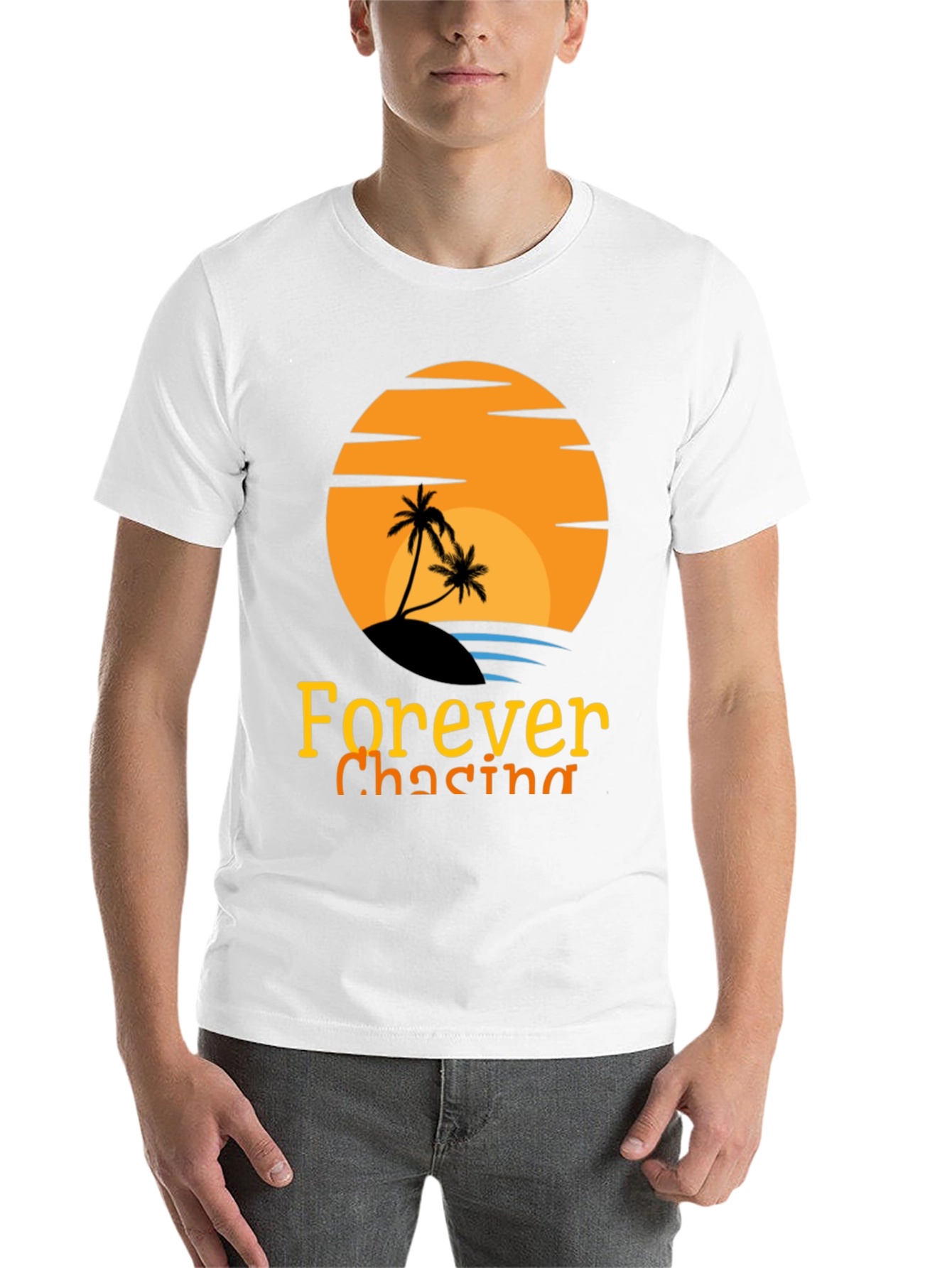 Black Forever Chasing Sunset Black Graphic Tee view 14