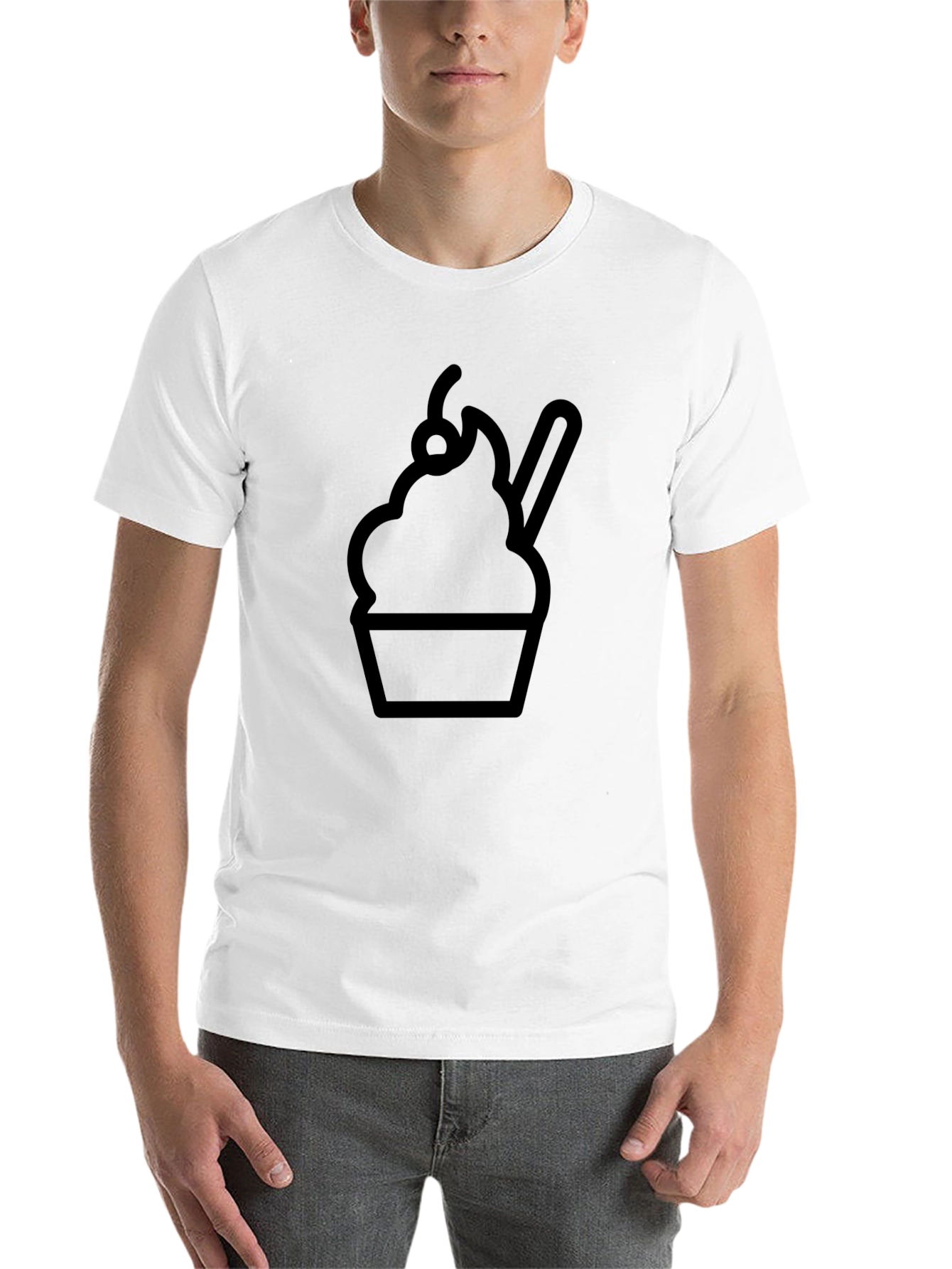 Black Cupcake Graphic Tee - Casual Black T-Shirt view 14