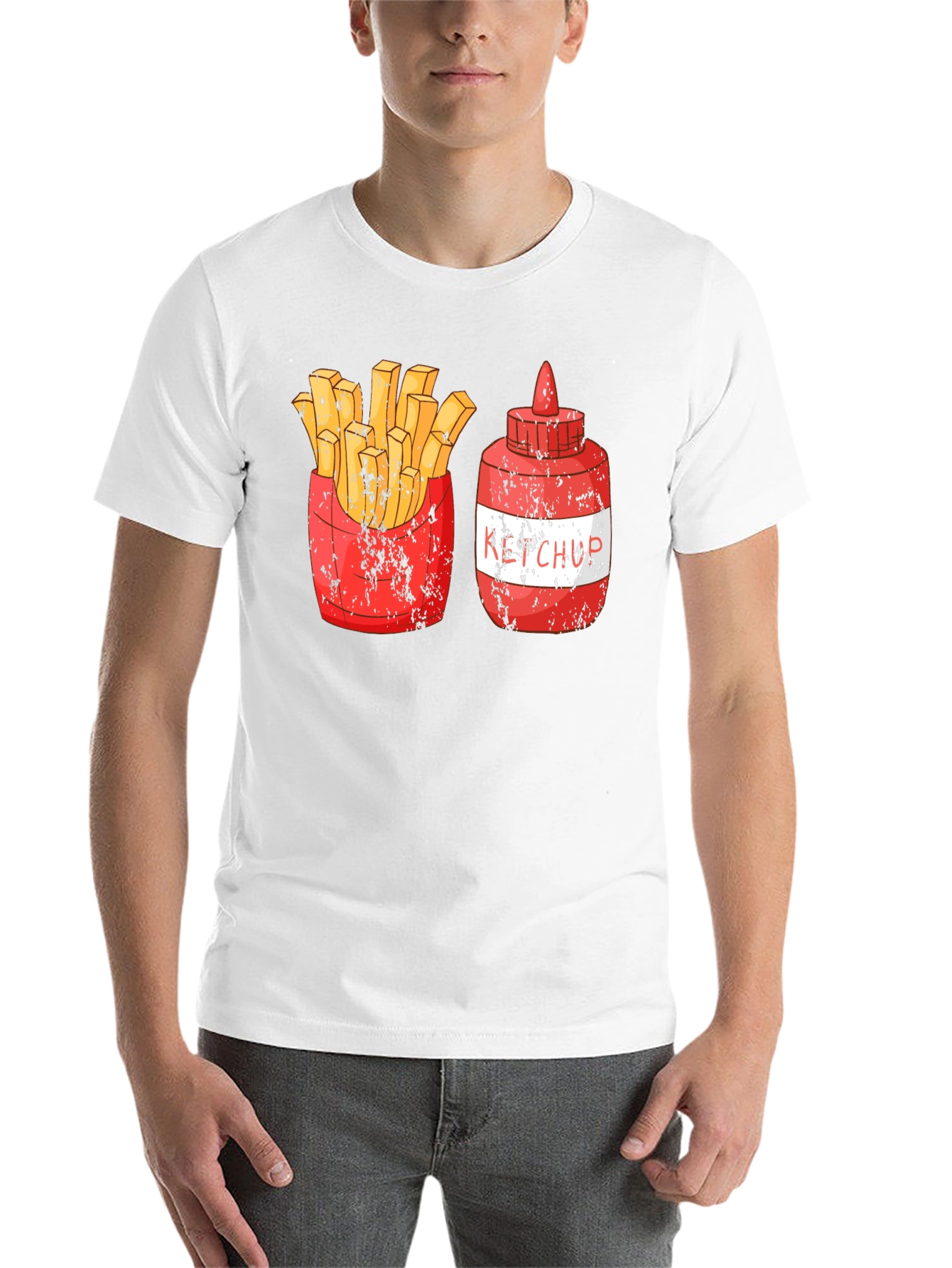 Black Fries and Ketchup Graphic Tee view 14