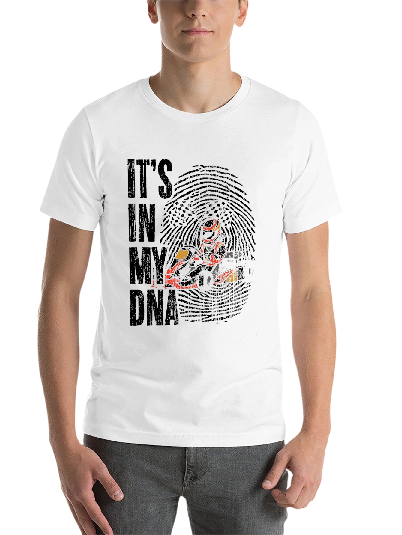 Black It's In My DNA Racing T-Shirt view 14