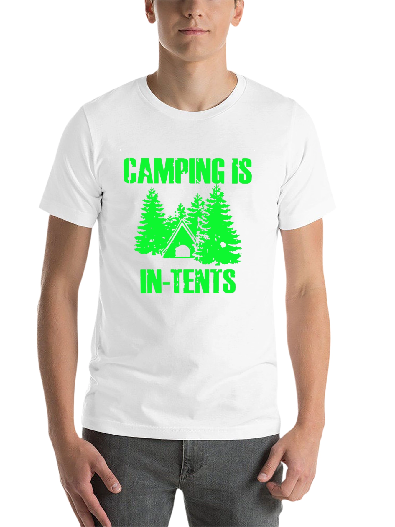 Black Camping In-Tents Graphic T-Shirt view 14