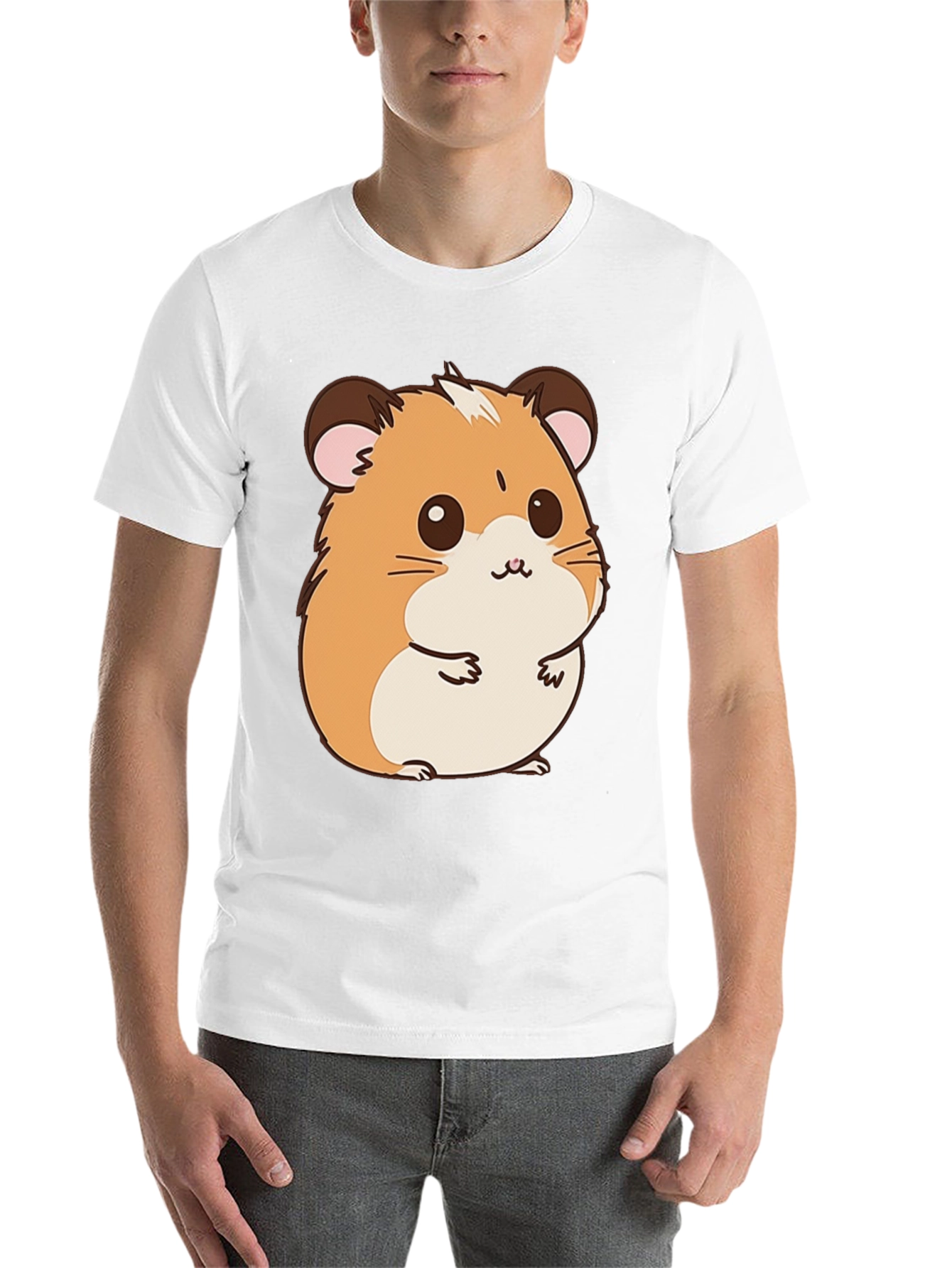 Black Cute Hamster Graphic T-Shirt -  Fun Pet Lover Tee view 14