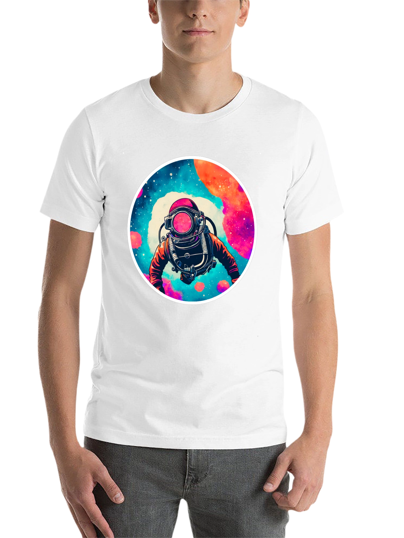 Black Cosmic Diver Graphic Tee - Black view 14