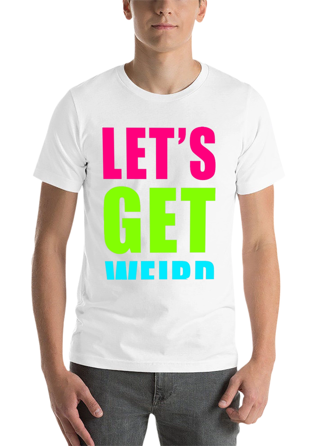 Black Let's Get Weird Graphic Tee - Black view 14