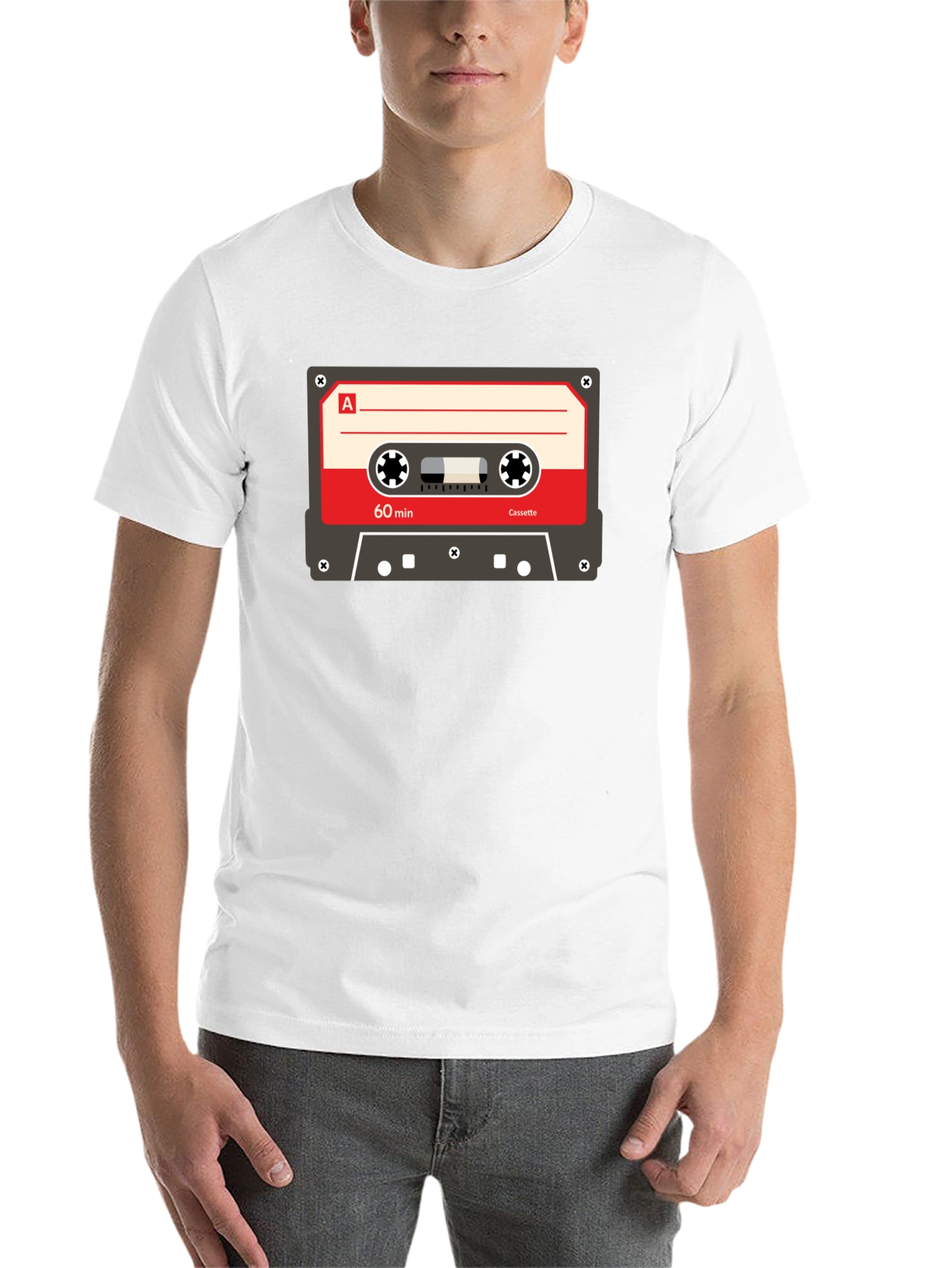 Black Retro Cassette Tape Graphic T-Shirt - Vintage Music Tee view 14