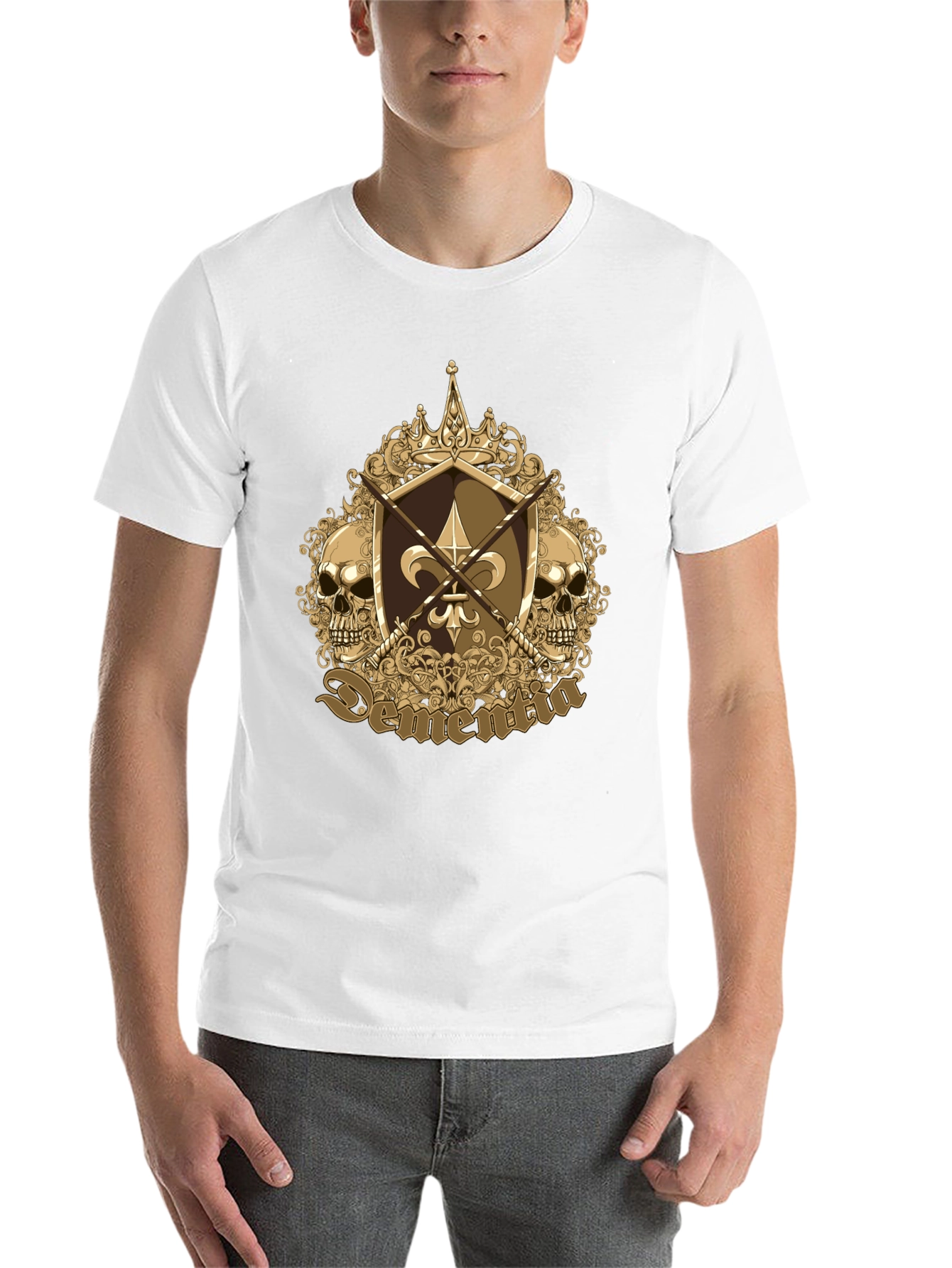 Black Skull Fleur-de-lis Graphic Tee view 14
