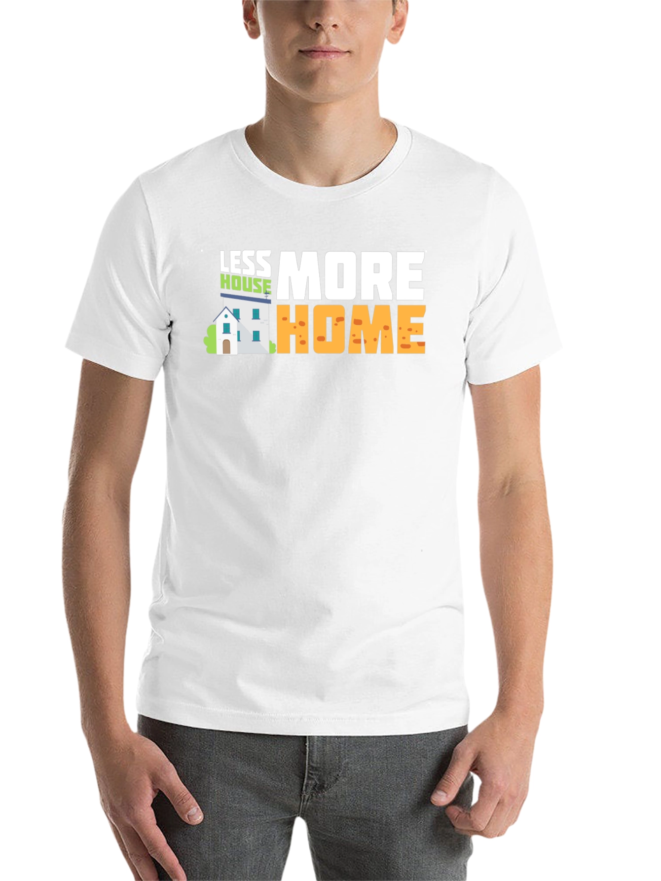 Black Less House More Home Graphic T-Shirt view 14