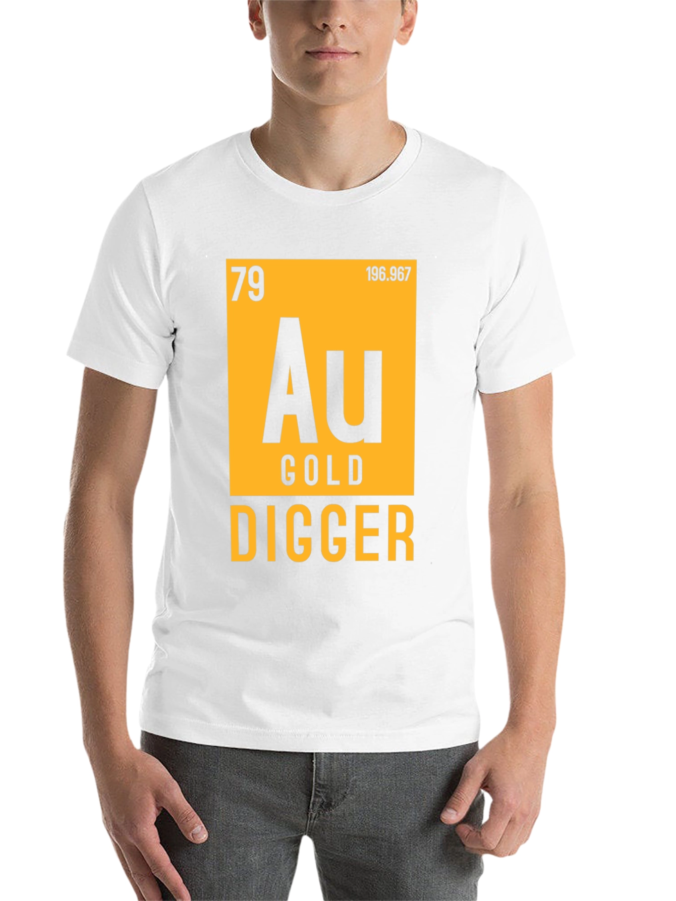 Black Gold Digger T-Shirt - Periodic Table Inspired Novelty Tee view 14