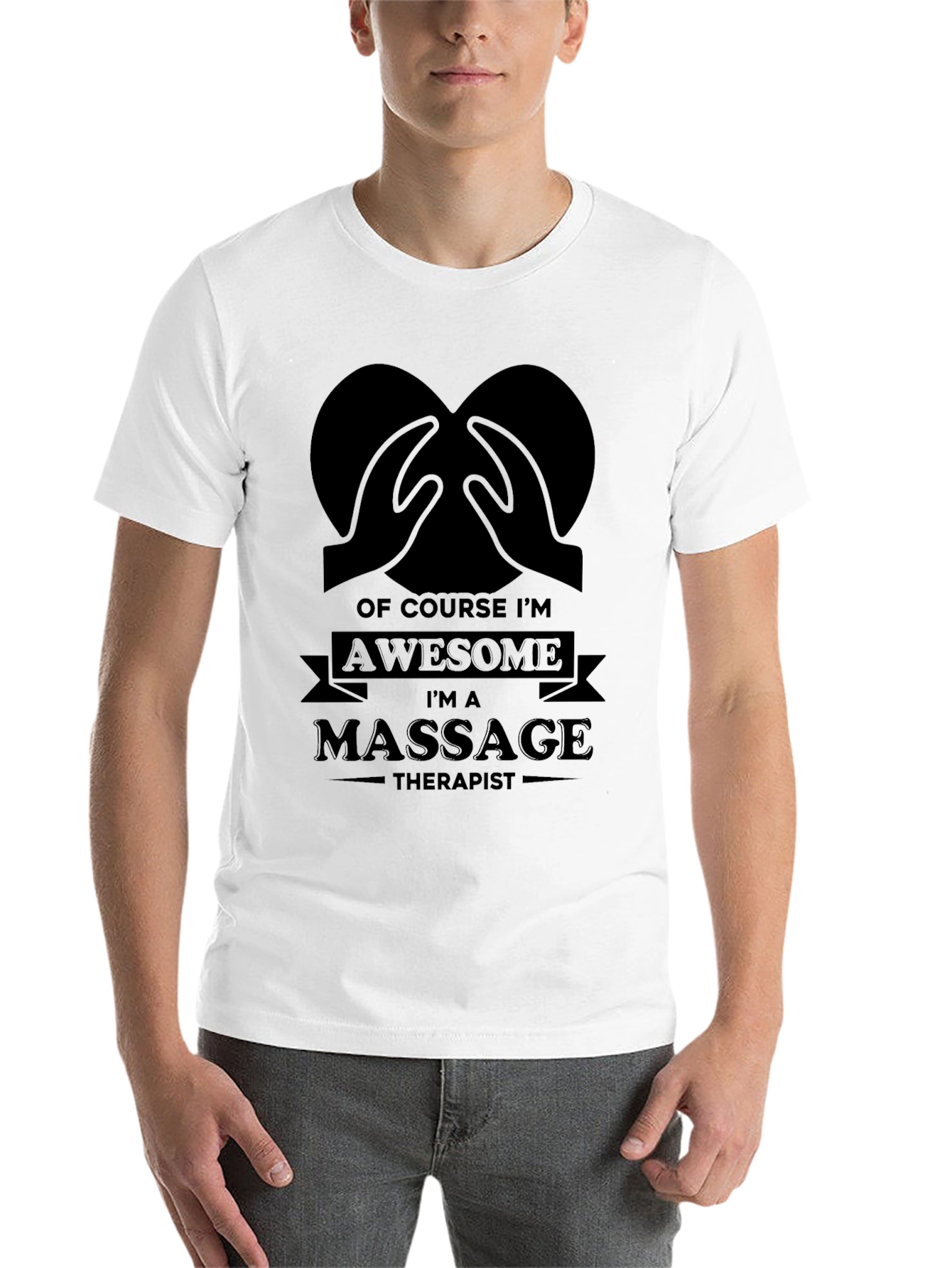 Black Awesome Massage Therapist Black Graphic Tee view 14