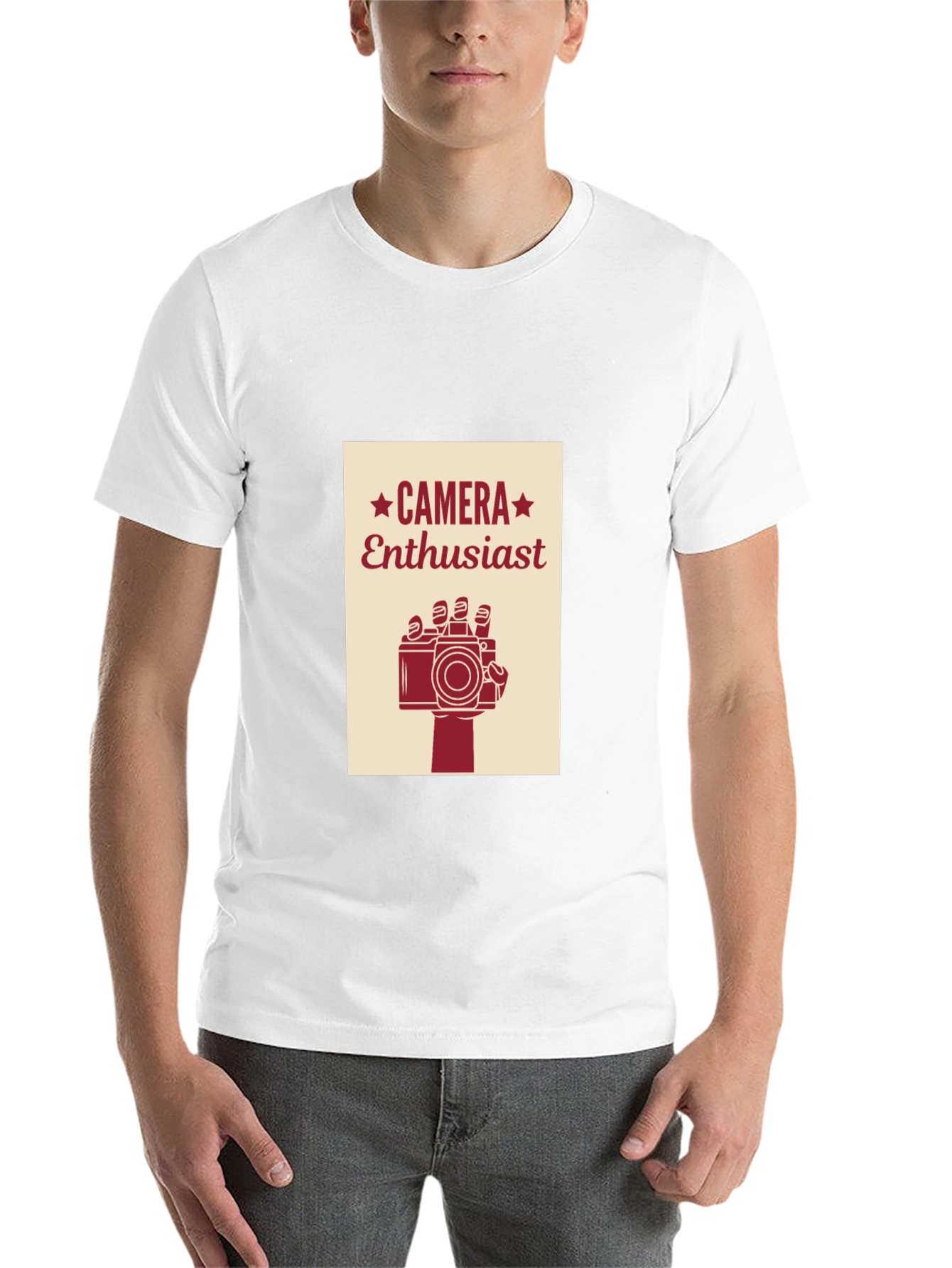 Black Camera Enthusiast Graphic Tee - Black Cotton T-Shirt view 14