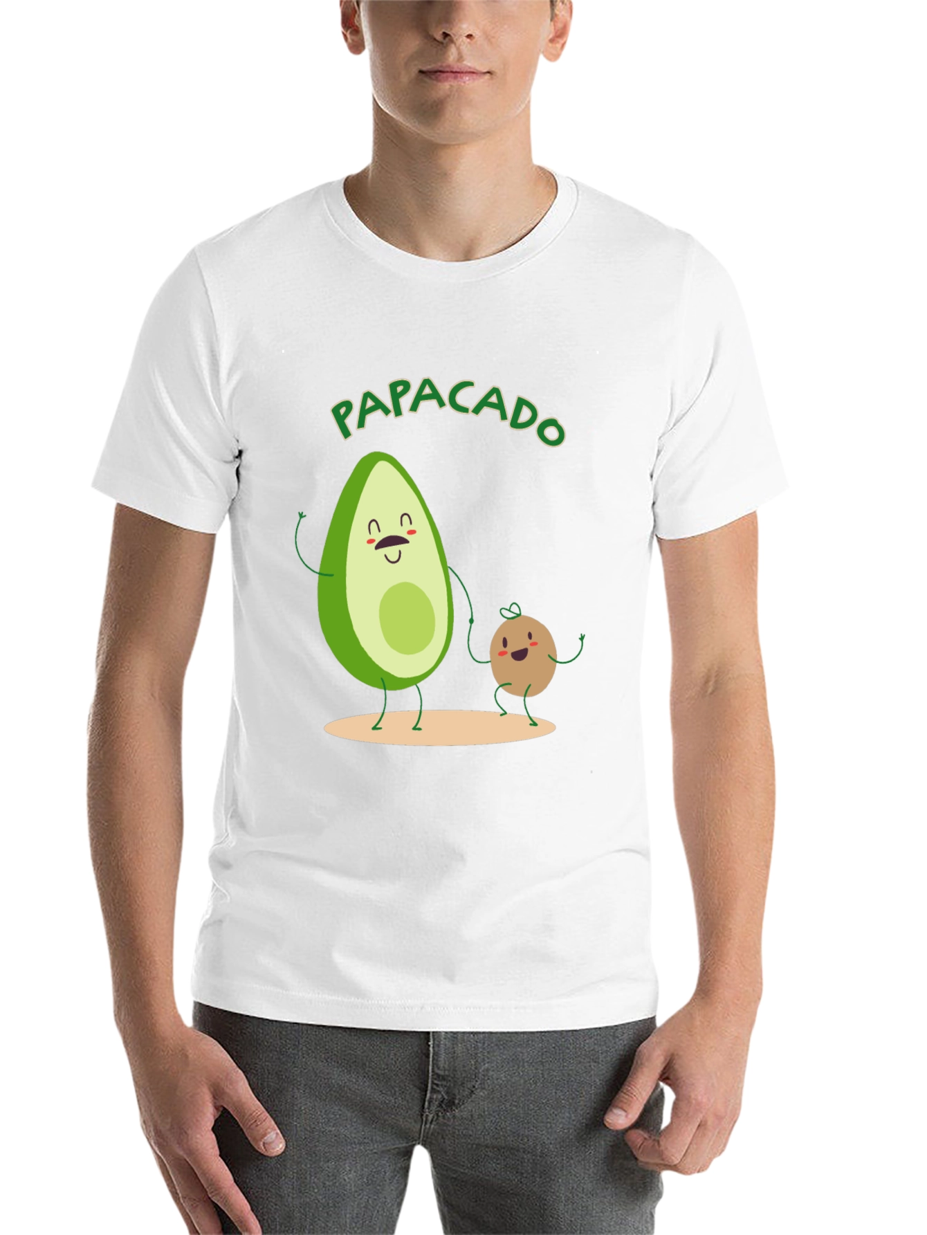Black Papacado Men's T-Shirt - Avocado Dad Father's Day Tee view 14
