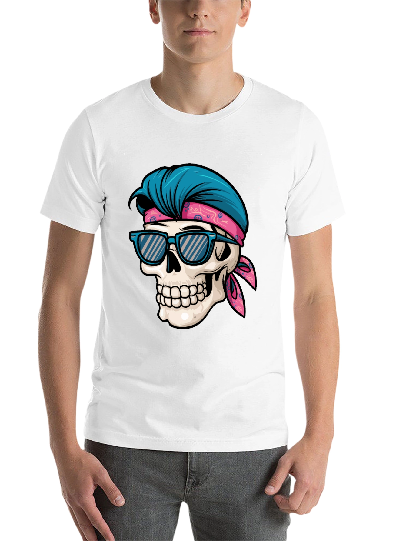 Black Skull Graphic Tee: Cool Summer Vibes view 14