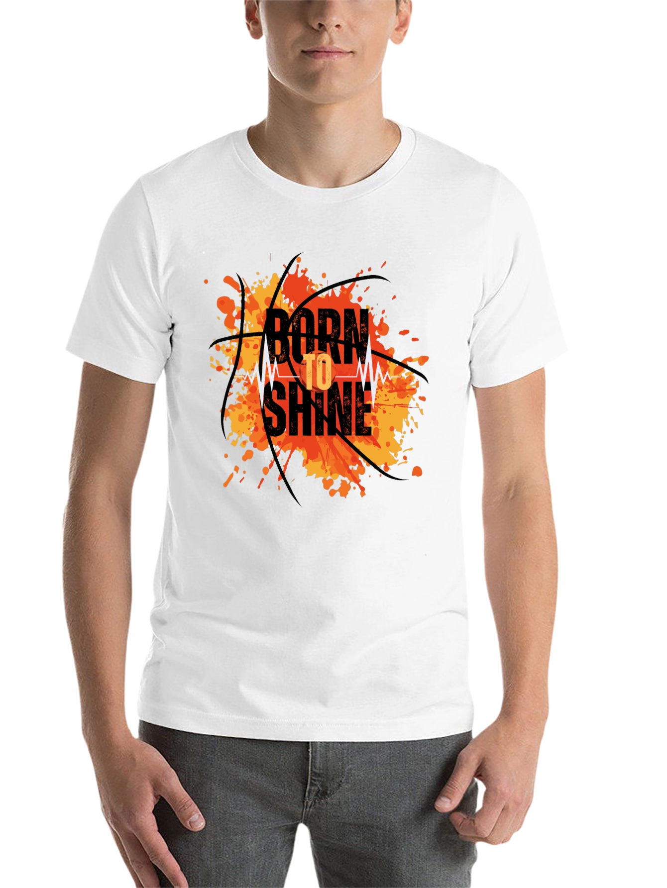 Black Born to Shine Basketball Graphic Tee view 14