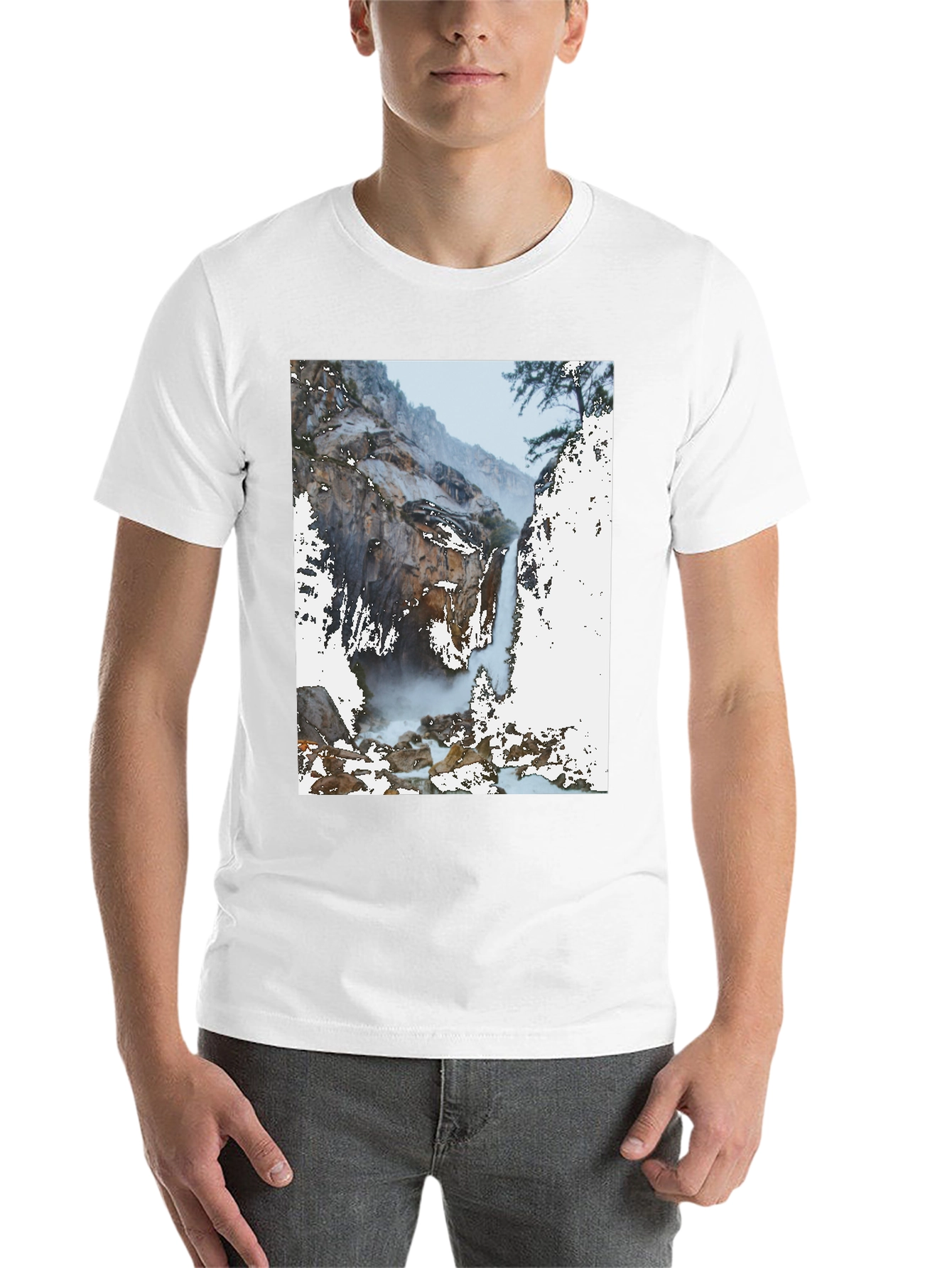 Black Waterfall Graphic Tee - Nature Lover's Apparel view 14