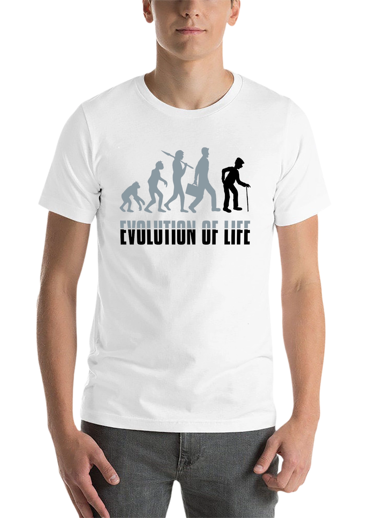 Black Evolution of Life Graphic T-Shirt view 14