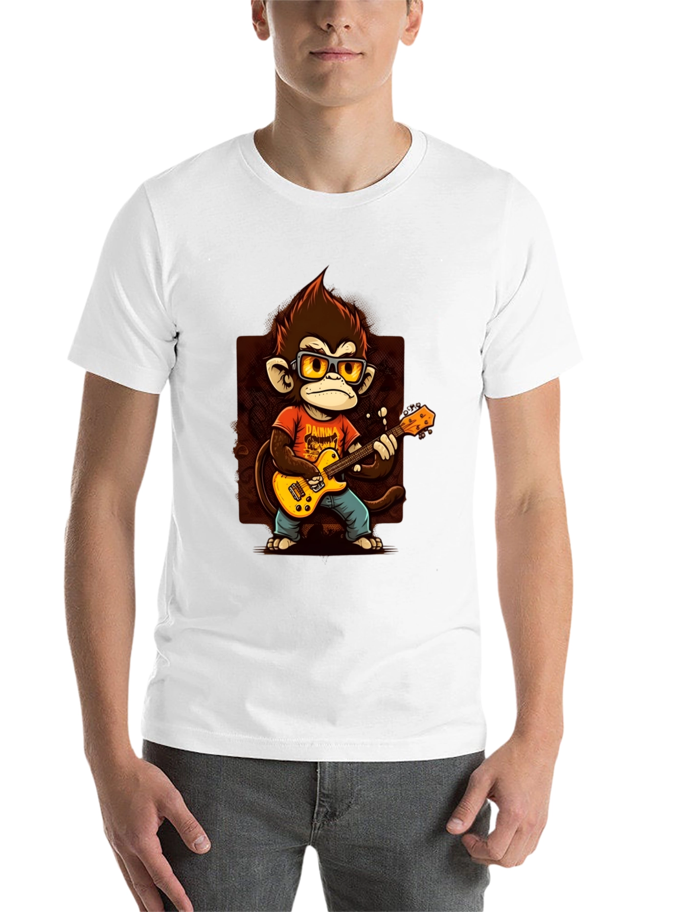 Black Monkey Guitarist T-Shirt - Rock On! view 14