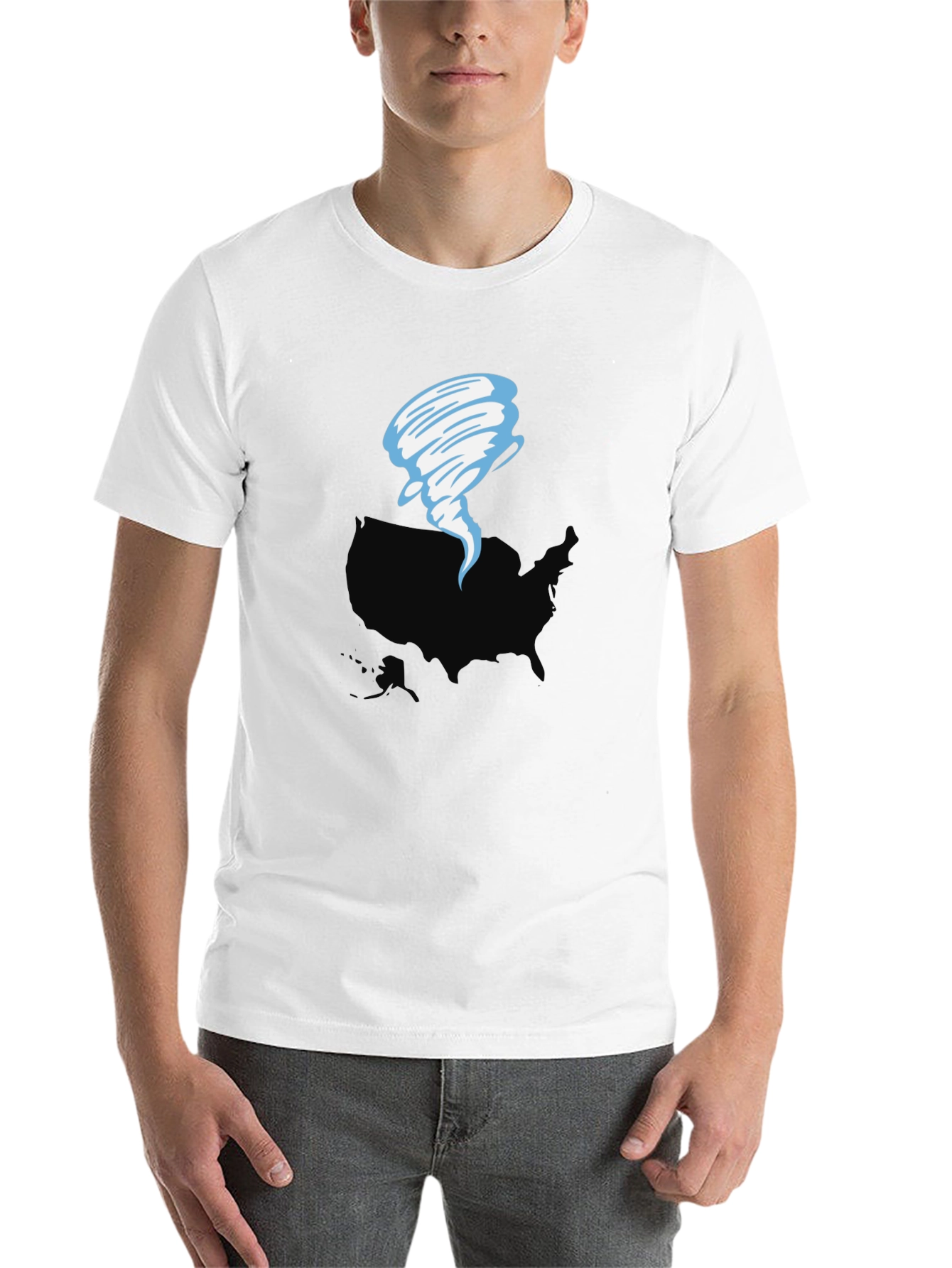 Black Tornado USA Graphic T-Shirt - Weather Tee view 14