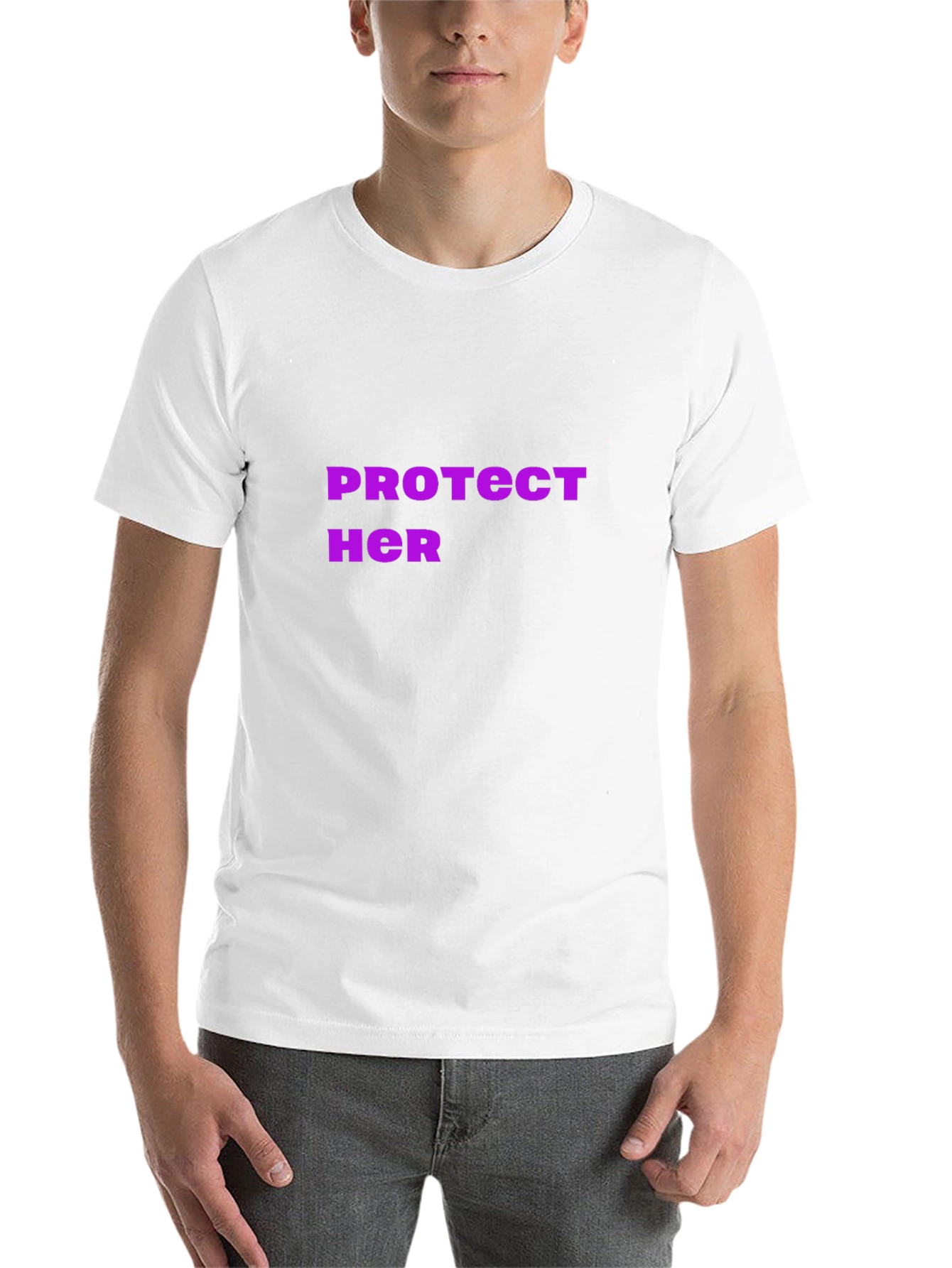 Black Protect Her Graphic Tee - Mens Black T-Shirt view 14