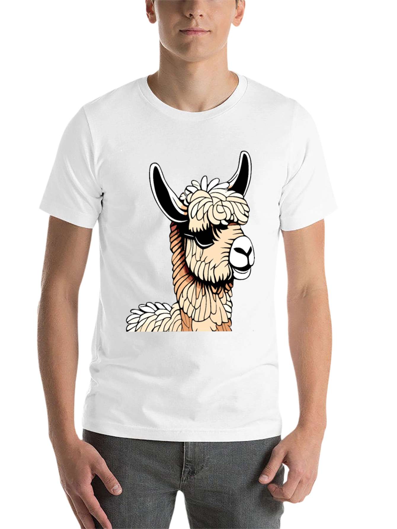 Black Llama Graphic Tee - Cool & Comfortable view 14