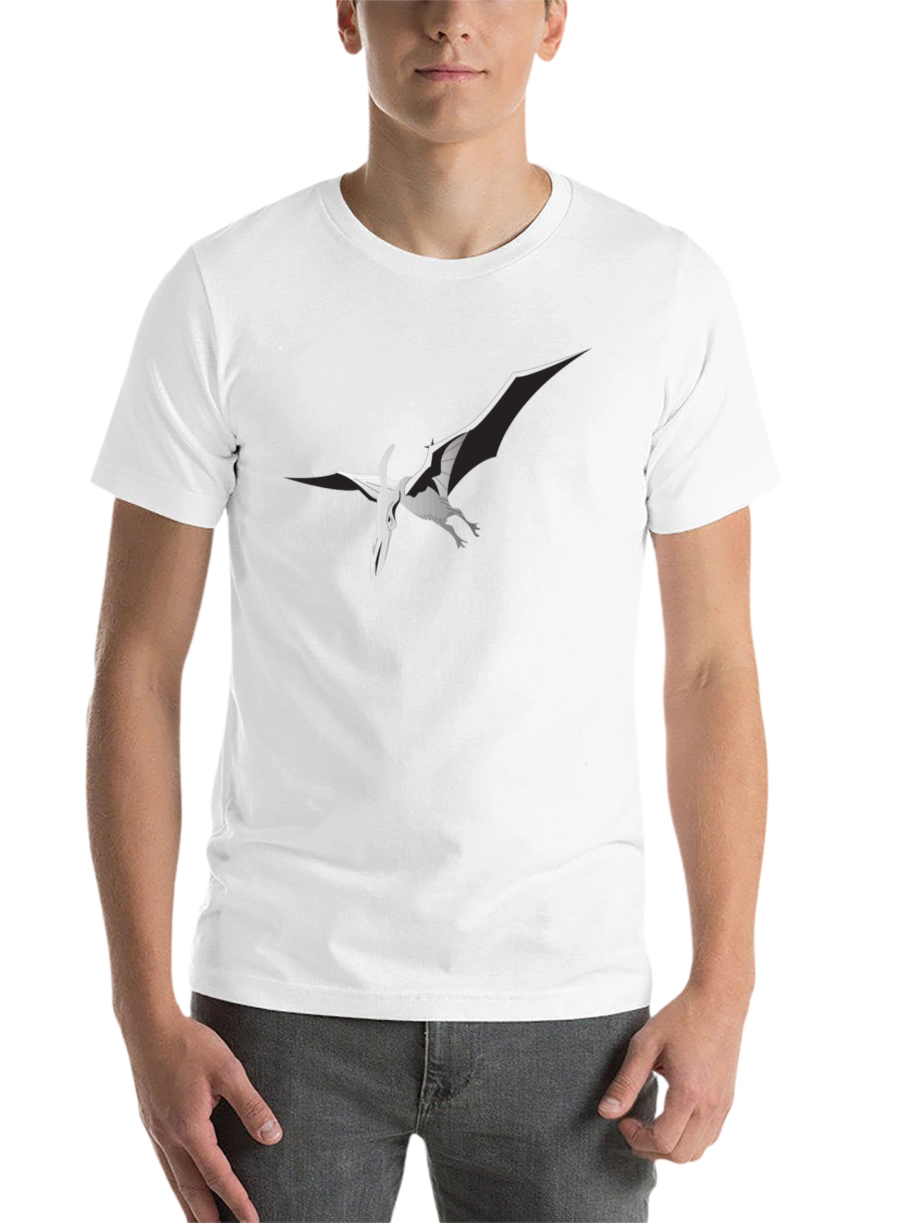 Black Pterodactyl Graphic Tee - Stylish Black T-Shirt view 14