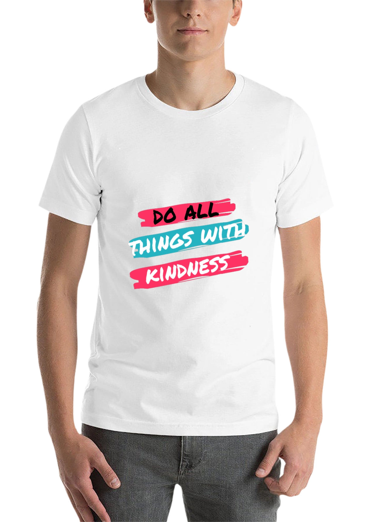 Black Kindness Graphic Tee - Black Unisex T-Shirt view 14