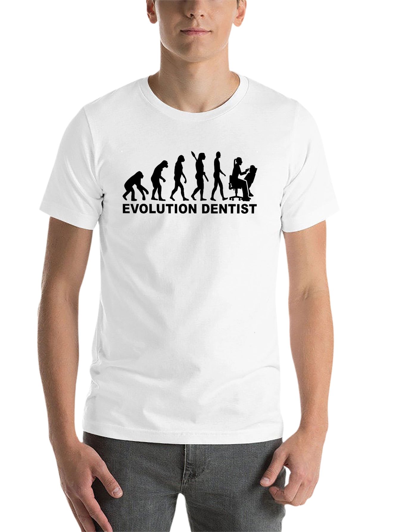 Black Evolution Dentist T-Shirt - Black view 14