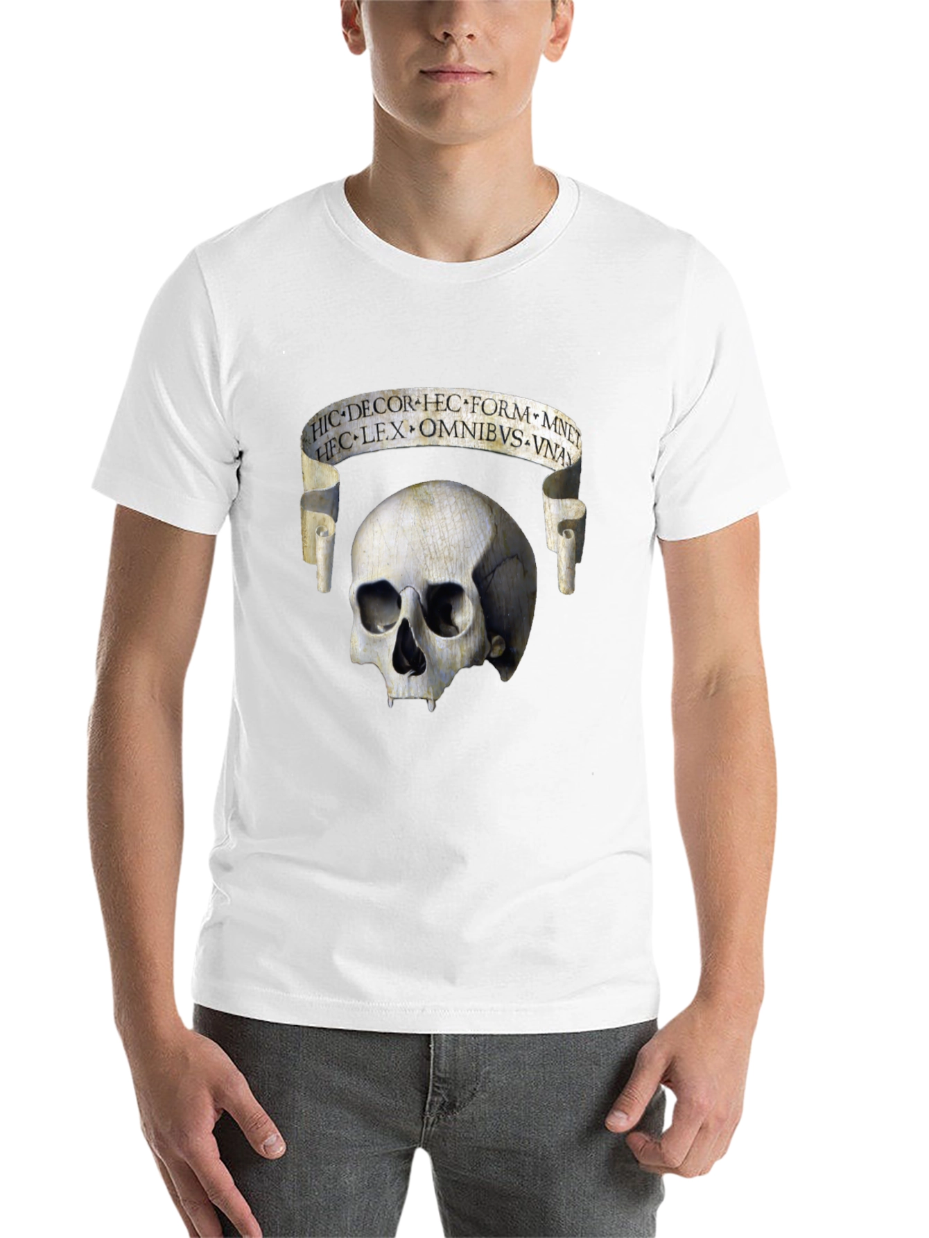 Black Skull & Scroll Graphic Tee - Memento Mori Fashion view 14