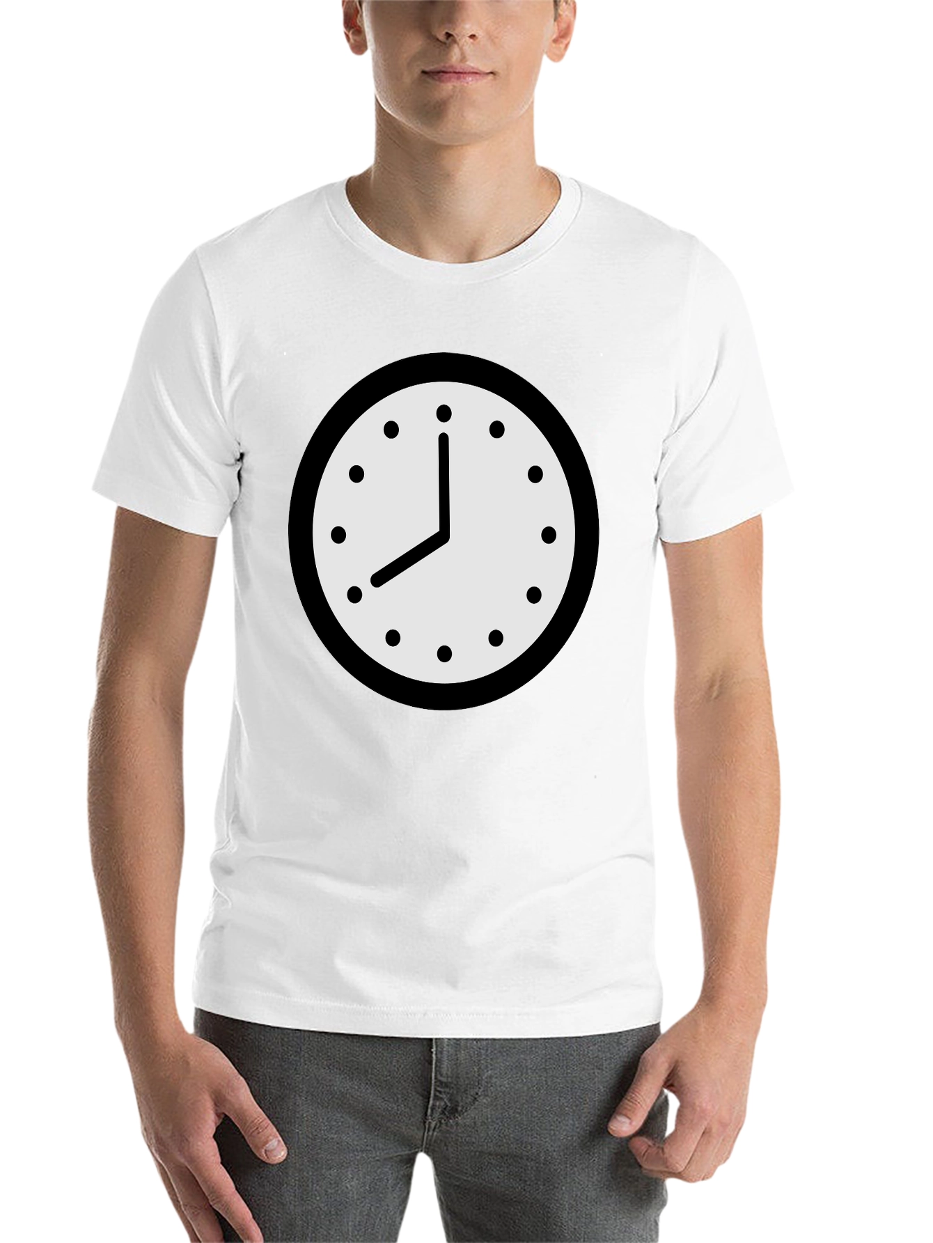 Black Clock Graphic T-Shirt - Classic Timepiece Design view 14