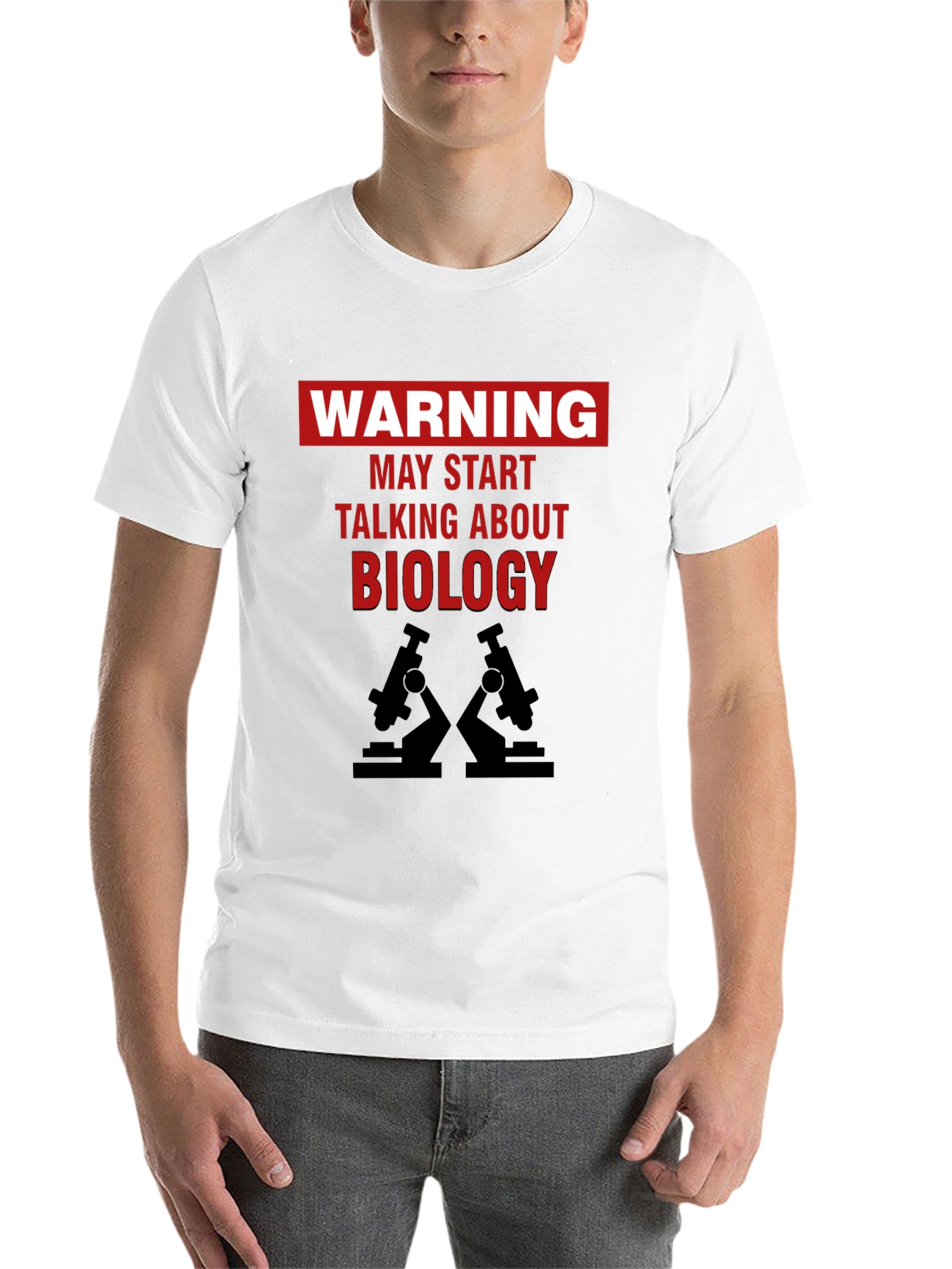 Black Warning Biology T-Shirt - Funny Science Tee view 14