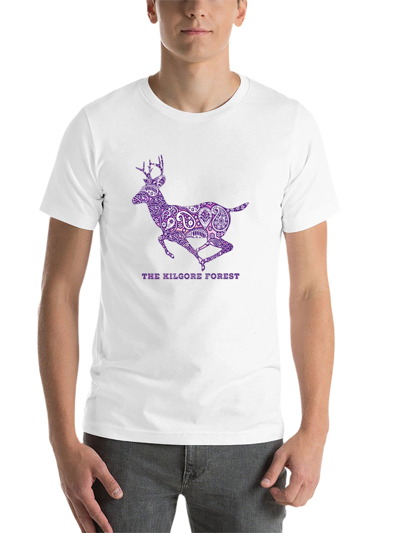 Black The Kilgore Forest Deer Graphic T-Shirt view 14
