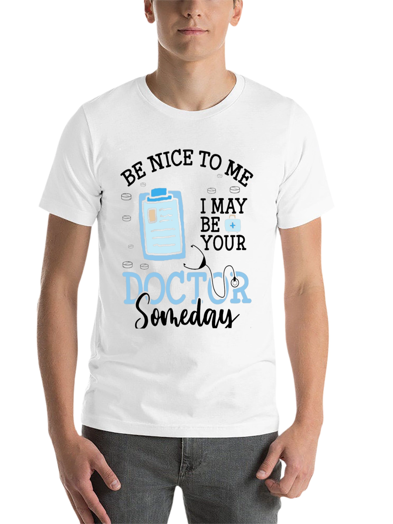 Black Be Nice To Me, Doctor Someday Graphic T-Shirt view 14