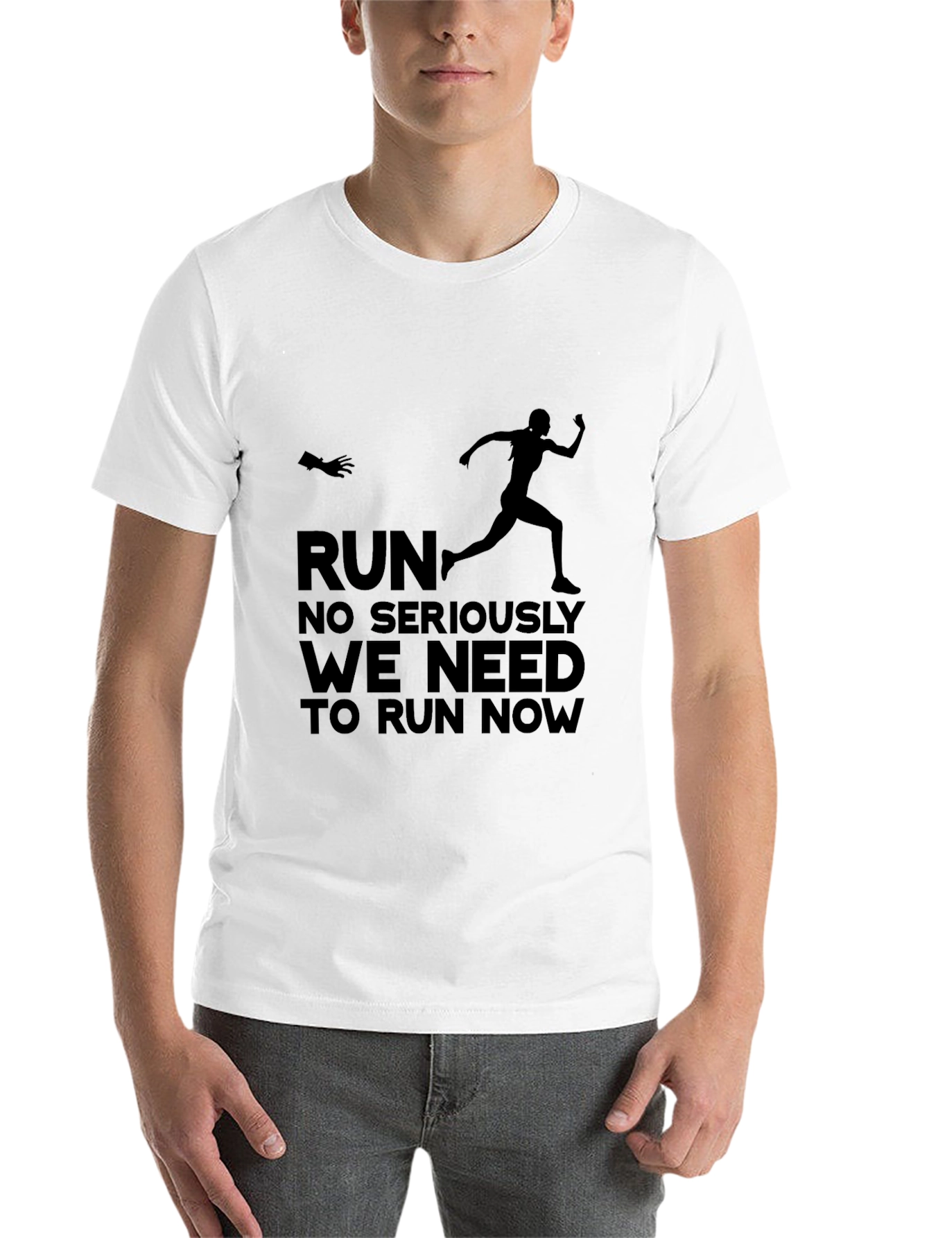 Black Run Now Graphic Tee - Funny Activewear view 14