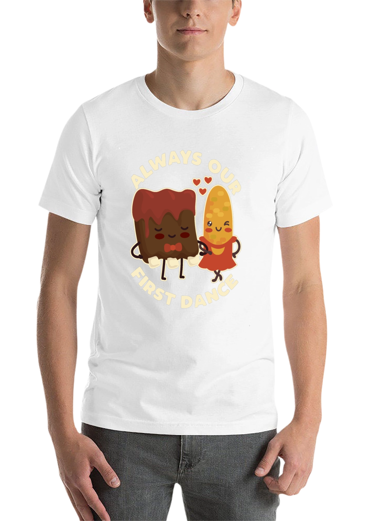 Black Always Our First Dance T-Shirt - Cute Foodie Couple Tee view 14