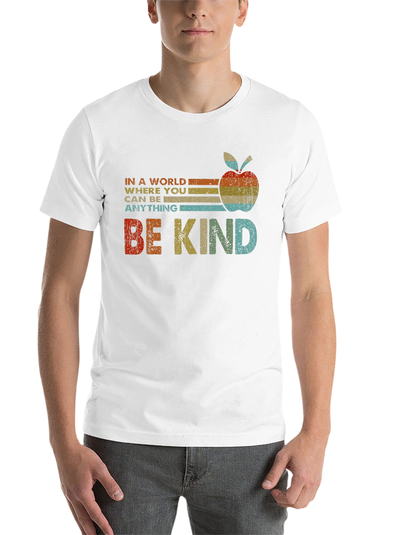 Black Be Kind Apple Graphic Tee view 14