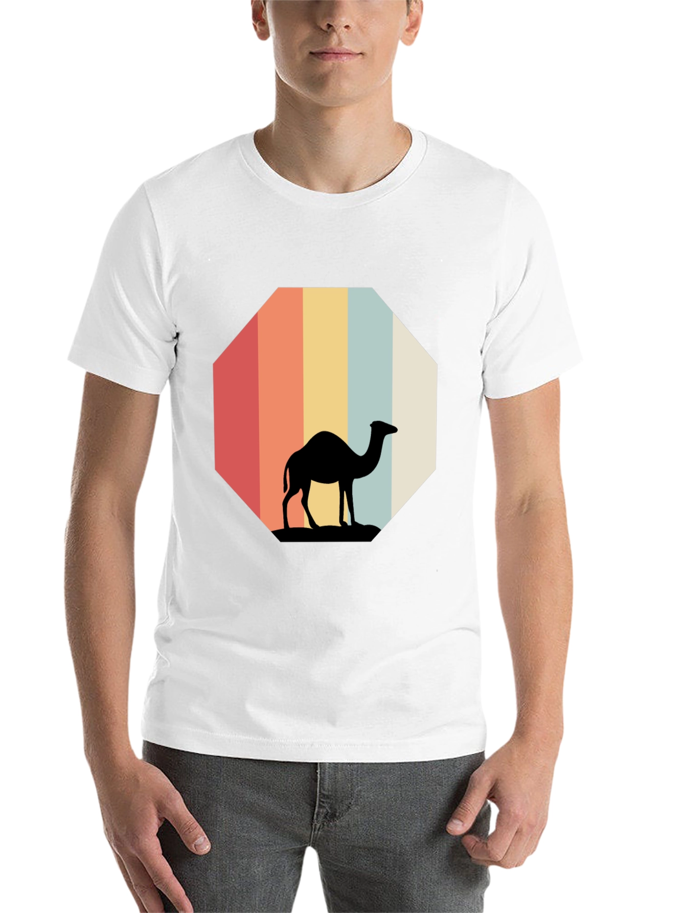 Black Retro Camel Silhouette Tee view 14