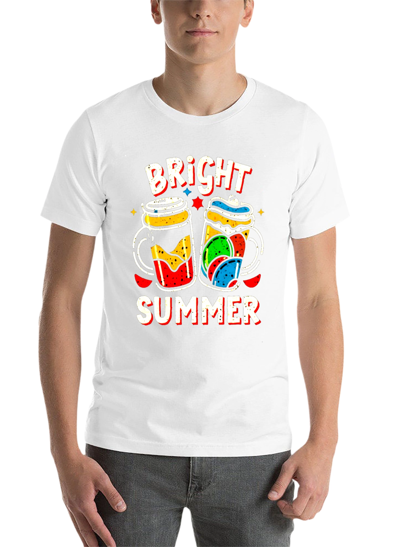 Black Bright Summer Graphic T-Shirt view 14