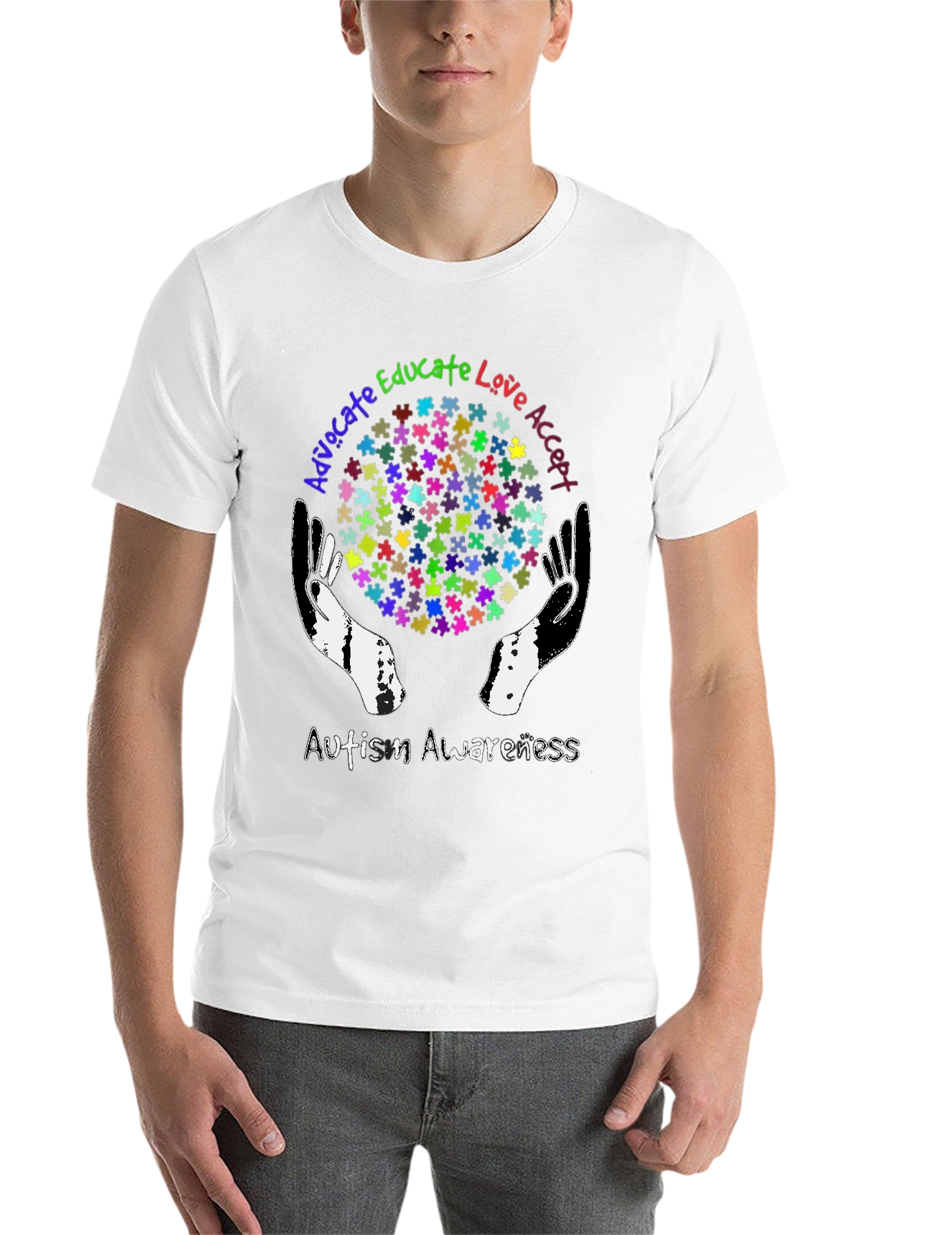 Black Autism Awareness T-Shirt Advocate Educate Love view 14