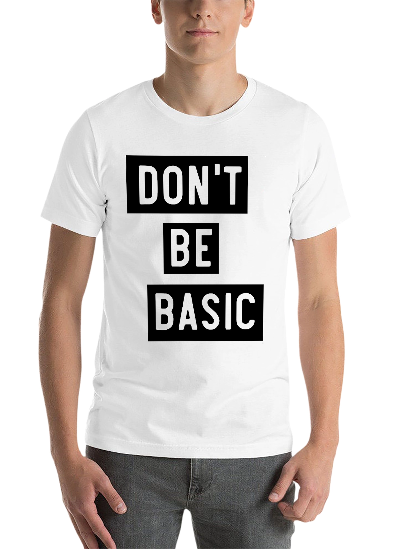 Black Don't Be Basic - Men's Black Graphic Tee view 14