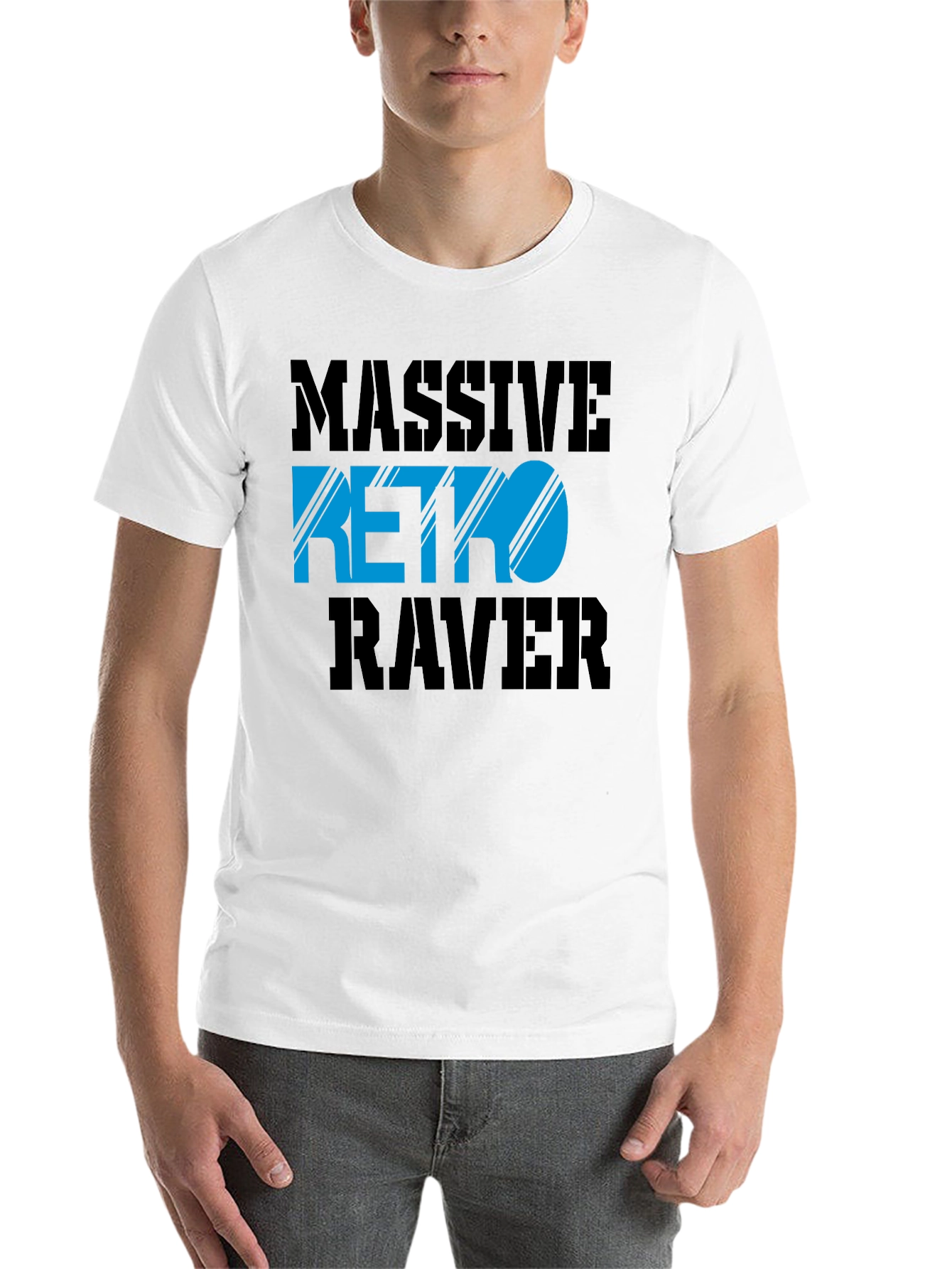Black Massive Retro Raver Graphic Tee view 14