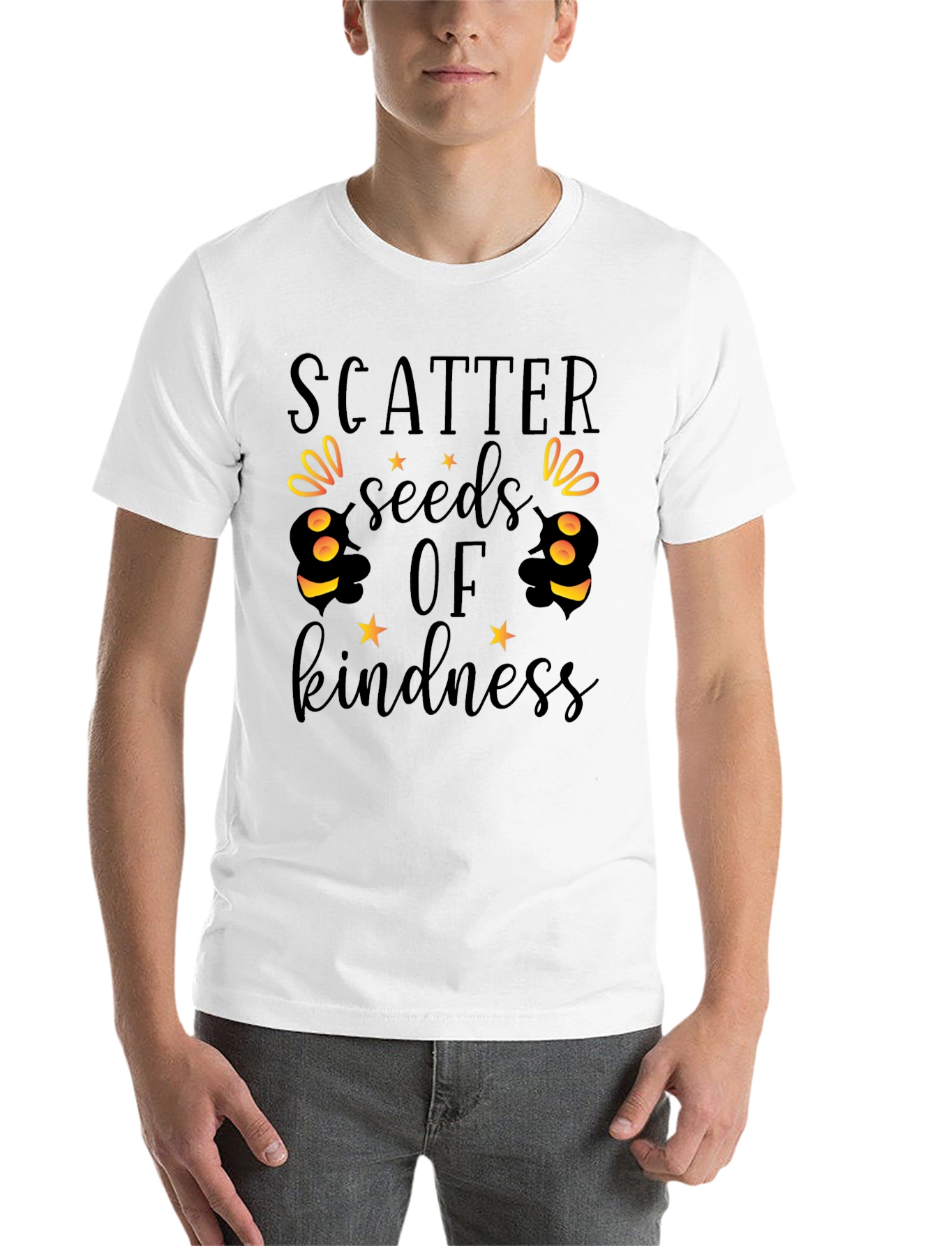 Black Scatter Seeds of Kindness Graphic Tee view 14