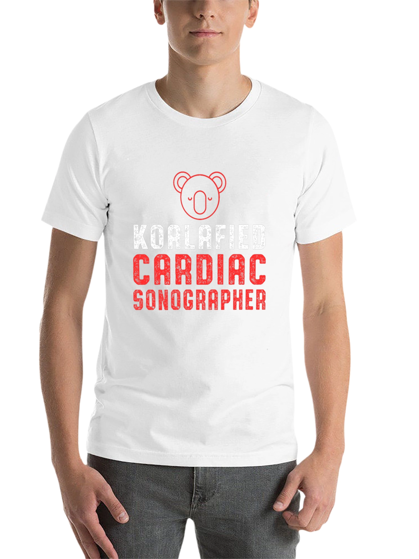 Black Koalafied Cardiac Sonographer Black T-Shirt view 14