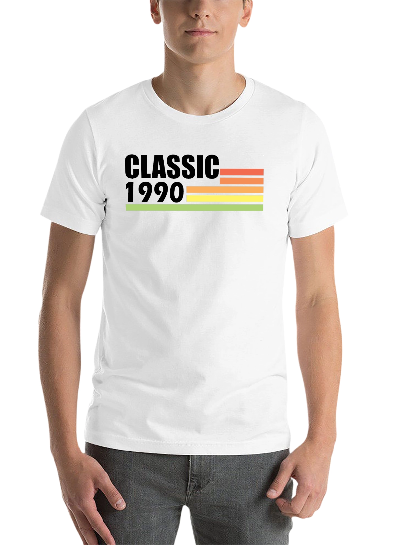 Black Classic 1990 Retro Birthday T-Shirt view 14