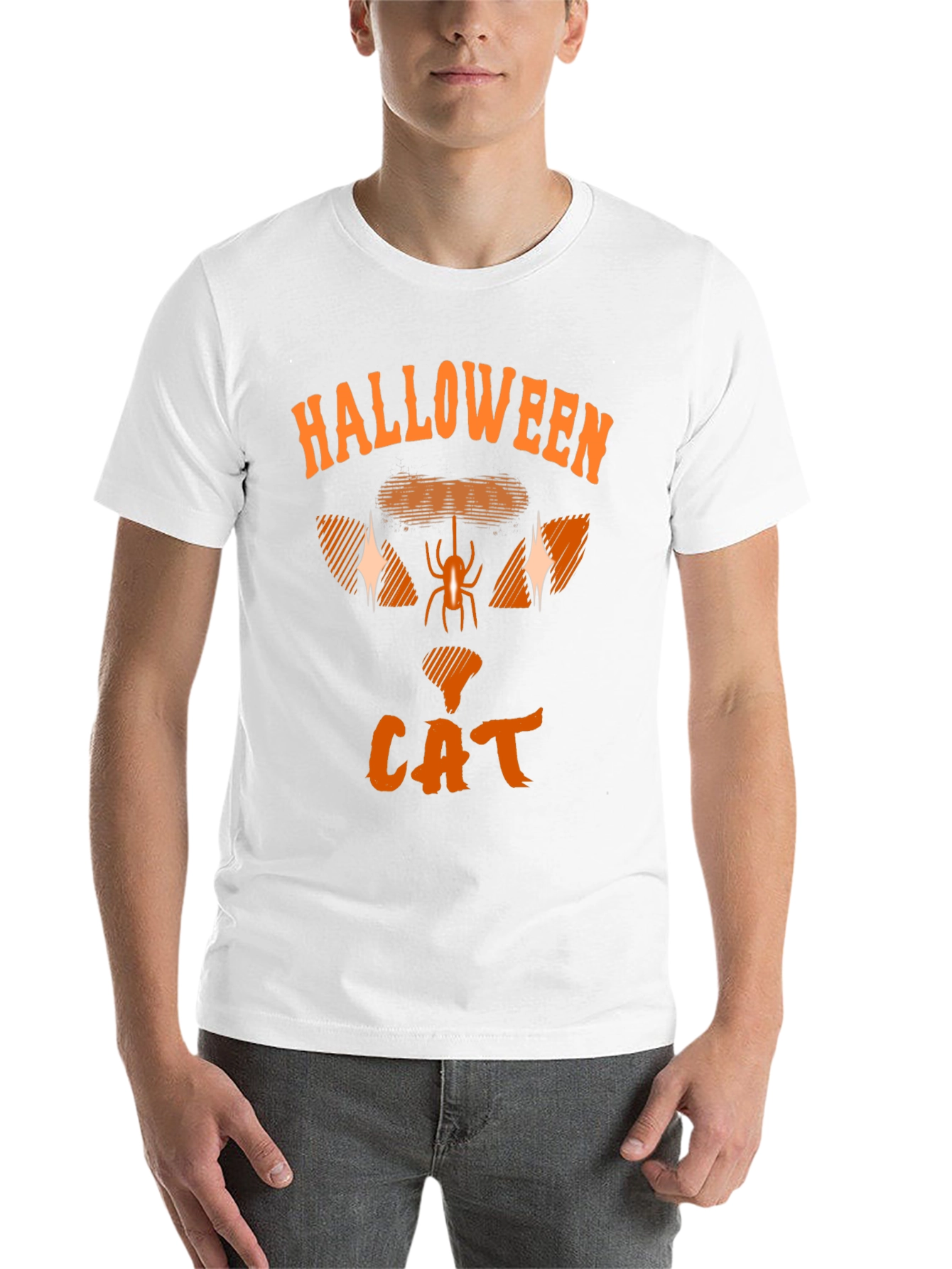Black Halloween Cat T-Shirt - Spooky Season Apparel view 14