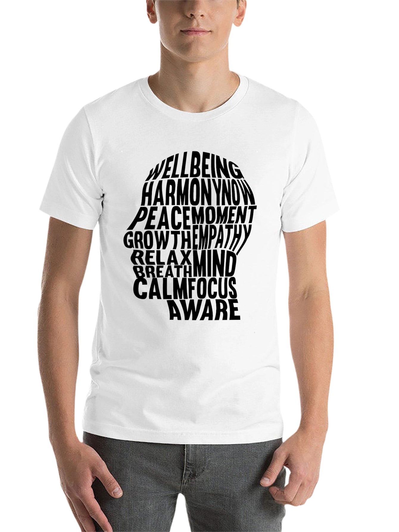 Black Wellbeing Harmony Mind T-Shirt view 14