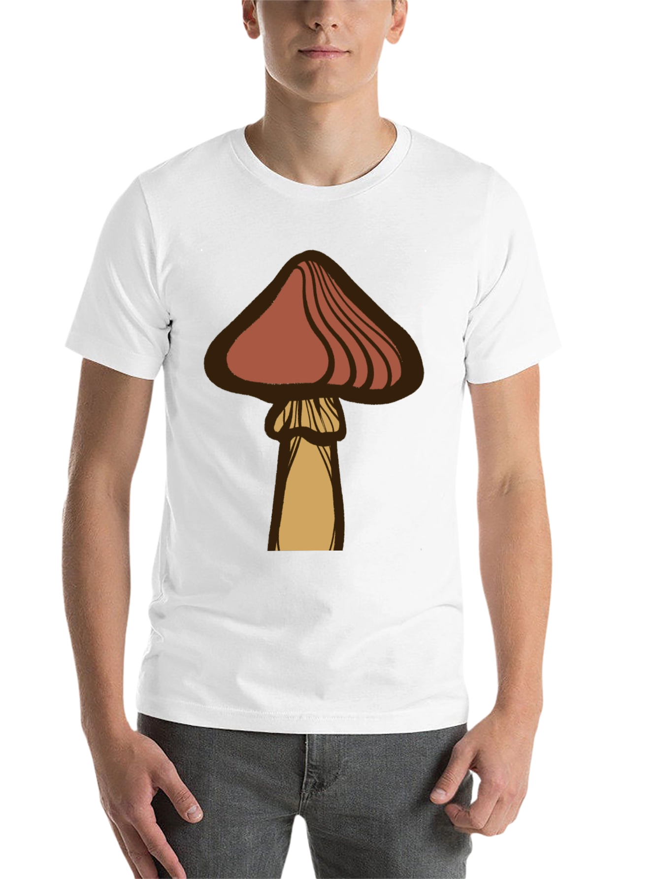 Black Mushroom Graphic Tee - Casual Black T-Shirt view 14