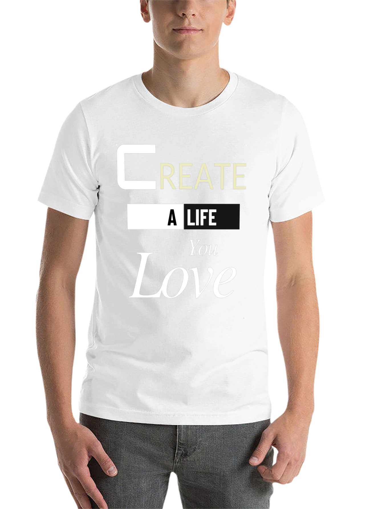 Black Inspirational 'Create a Life You Love' Graphic Tee view 14