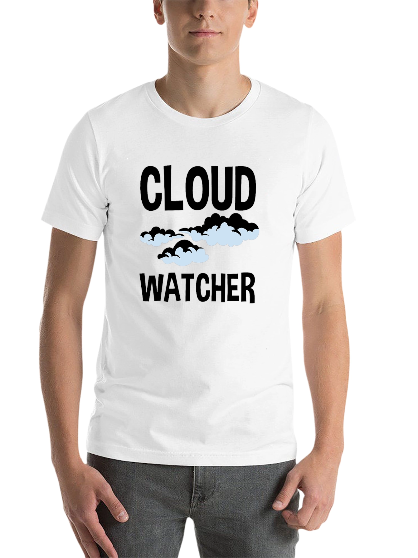 Black Cloud Watcher Graphic T-Shirt - Sky Gazing Tee view 14